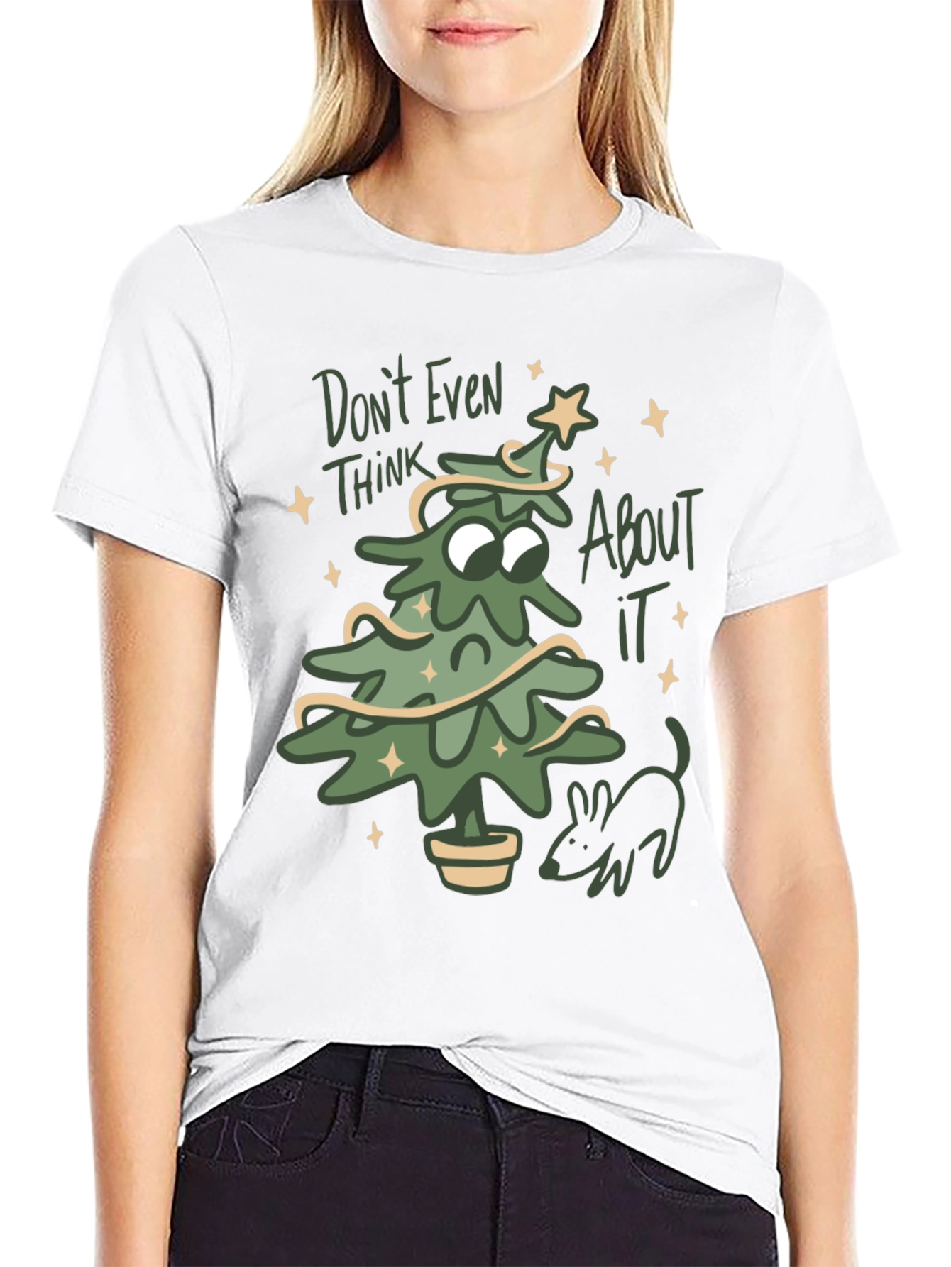 Dont Even Think About It Christmas Tree T-Shirt