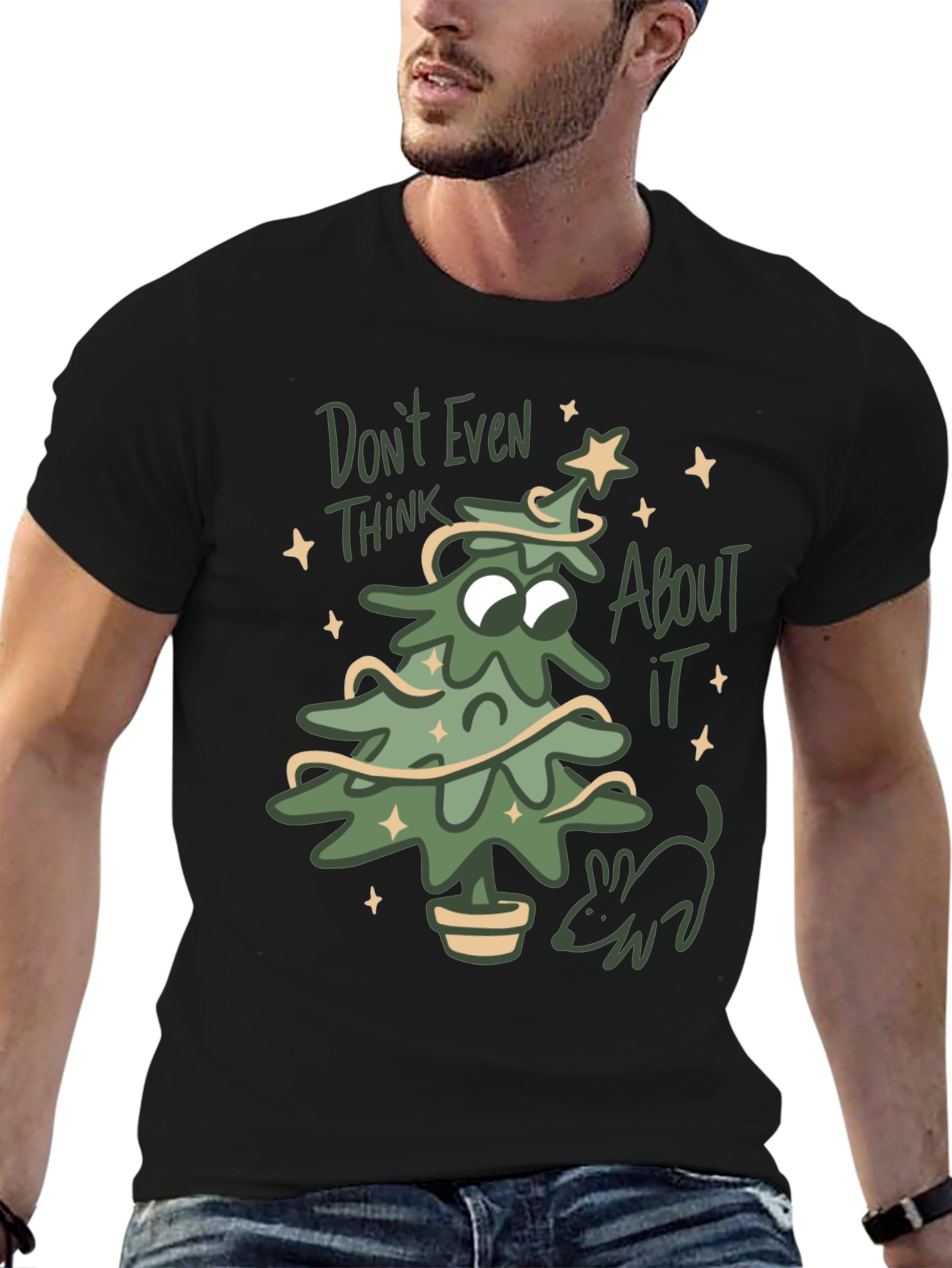 Dont Even Think About It Christmas Tree T-Shirt