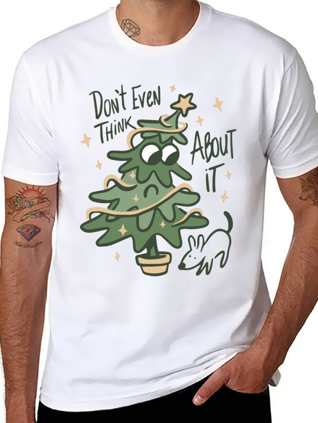 Dont Even Think About It Christmas Tree T-Shirt