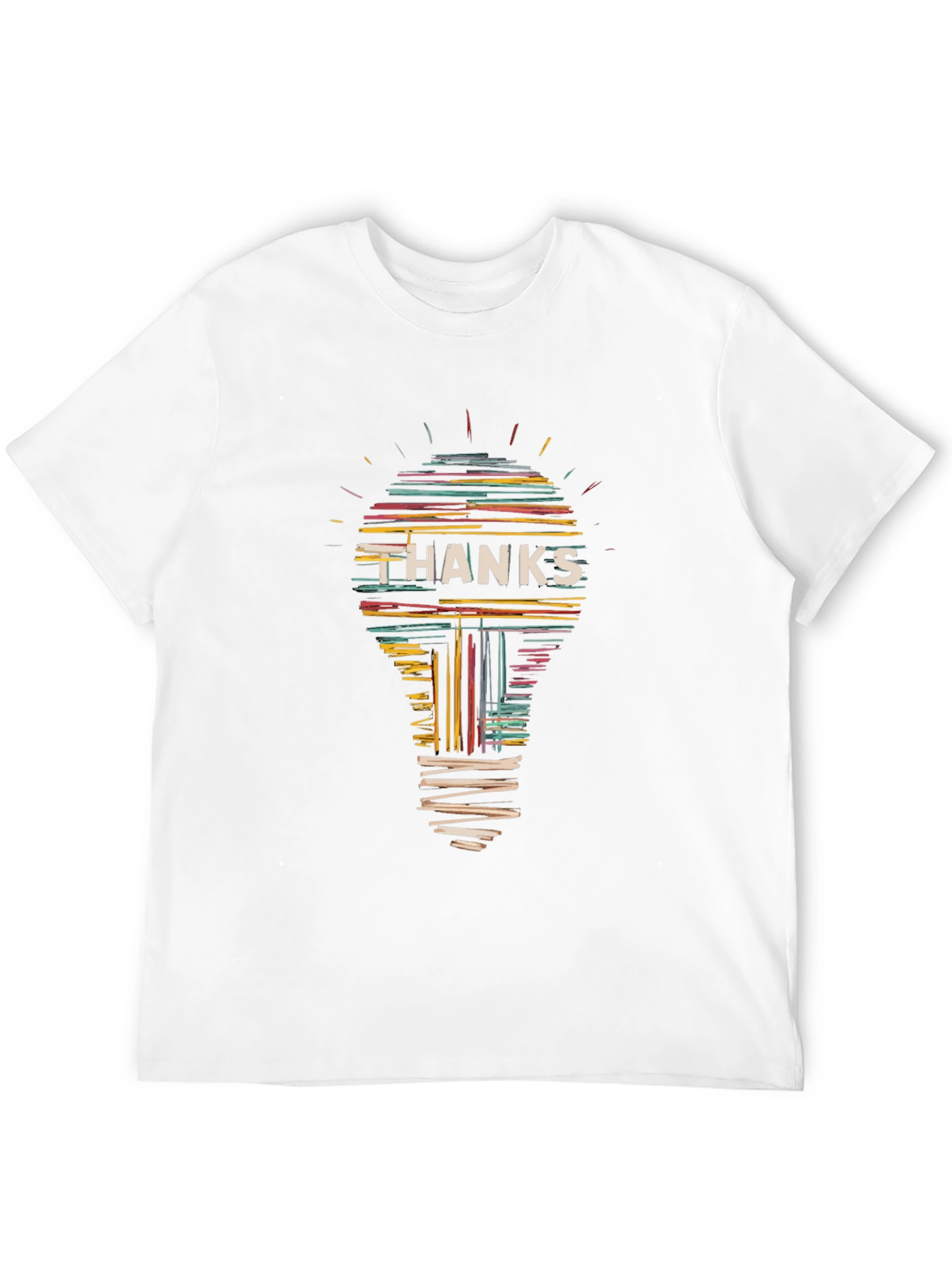Thanks Lightbulb Graphic Tee - Black Cotton T-Shirt