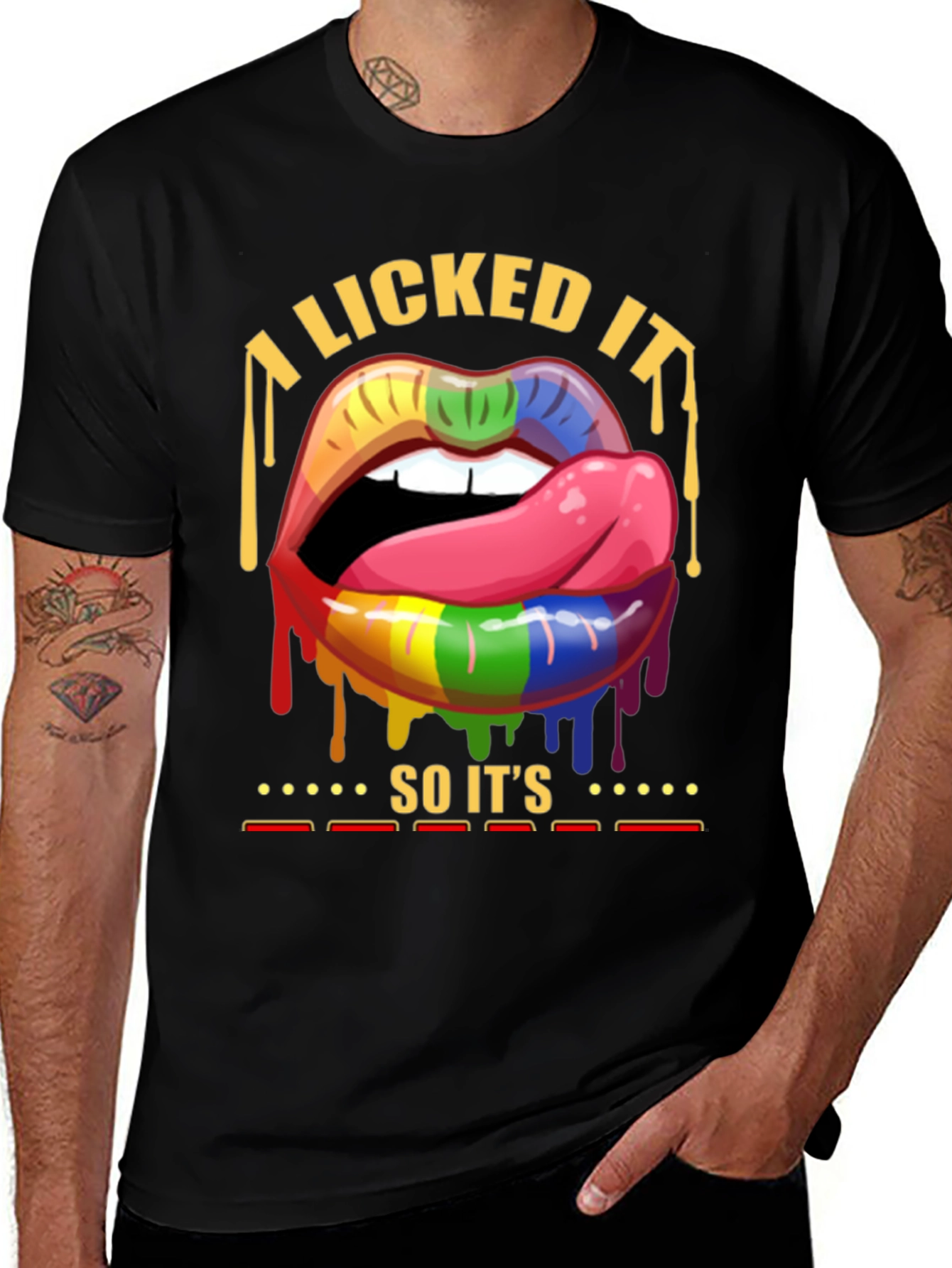 I Licked It Lips Graphic Tee