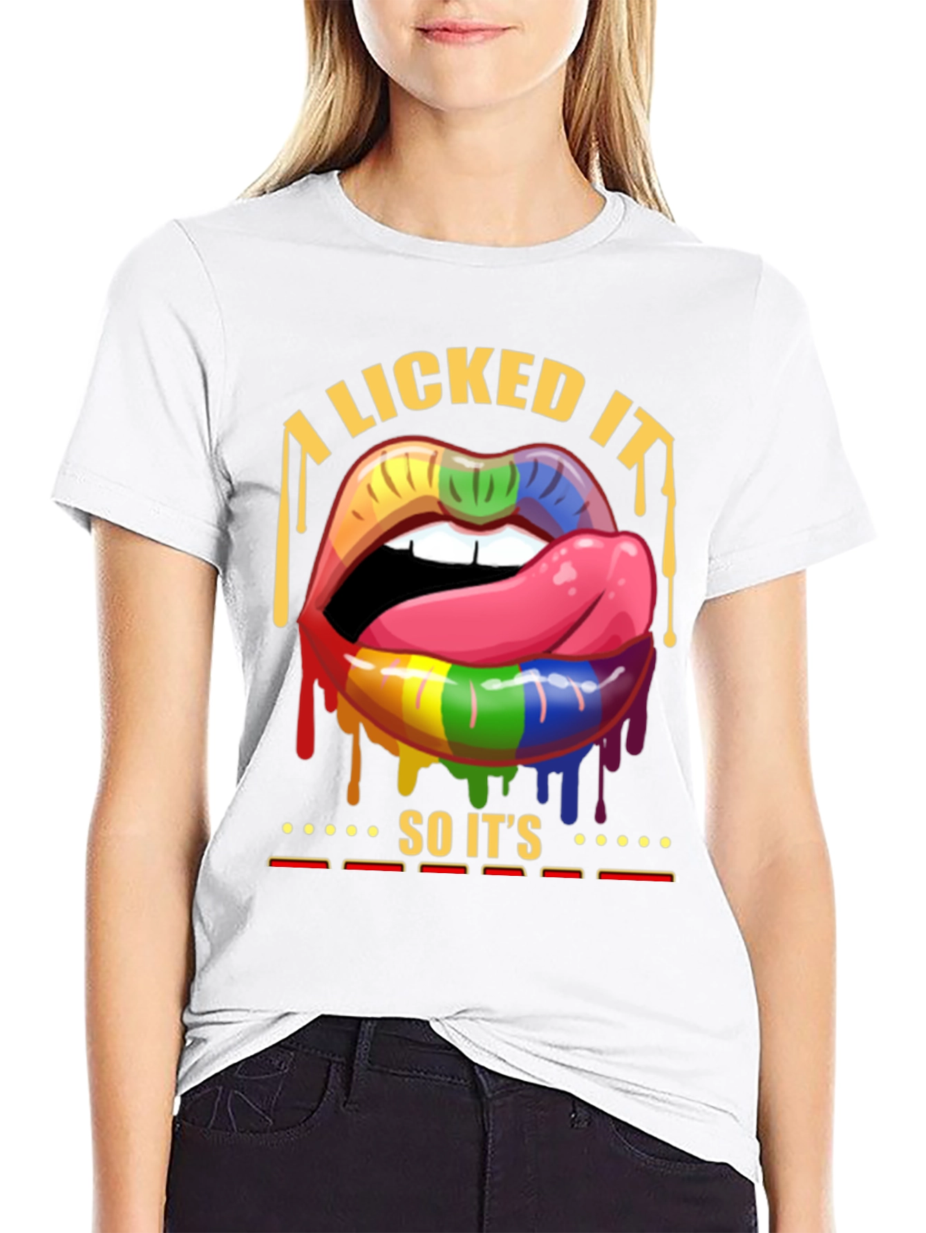 I Licked It Lips Graphic Tee