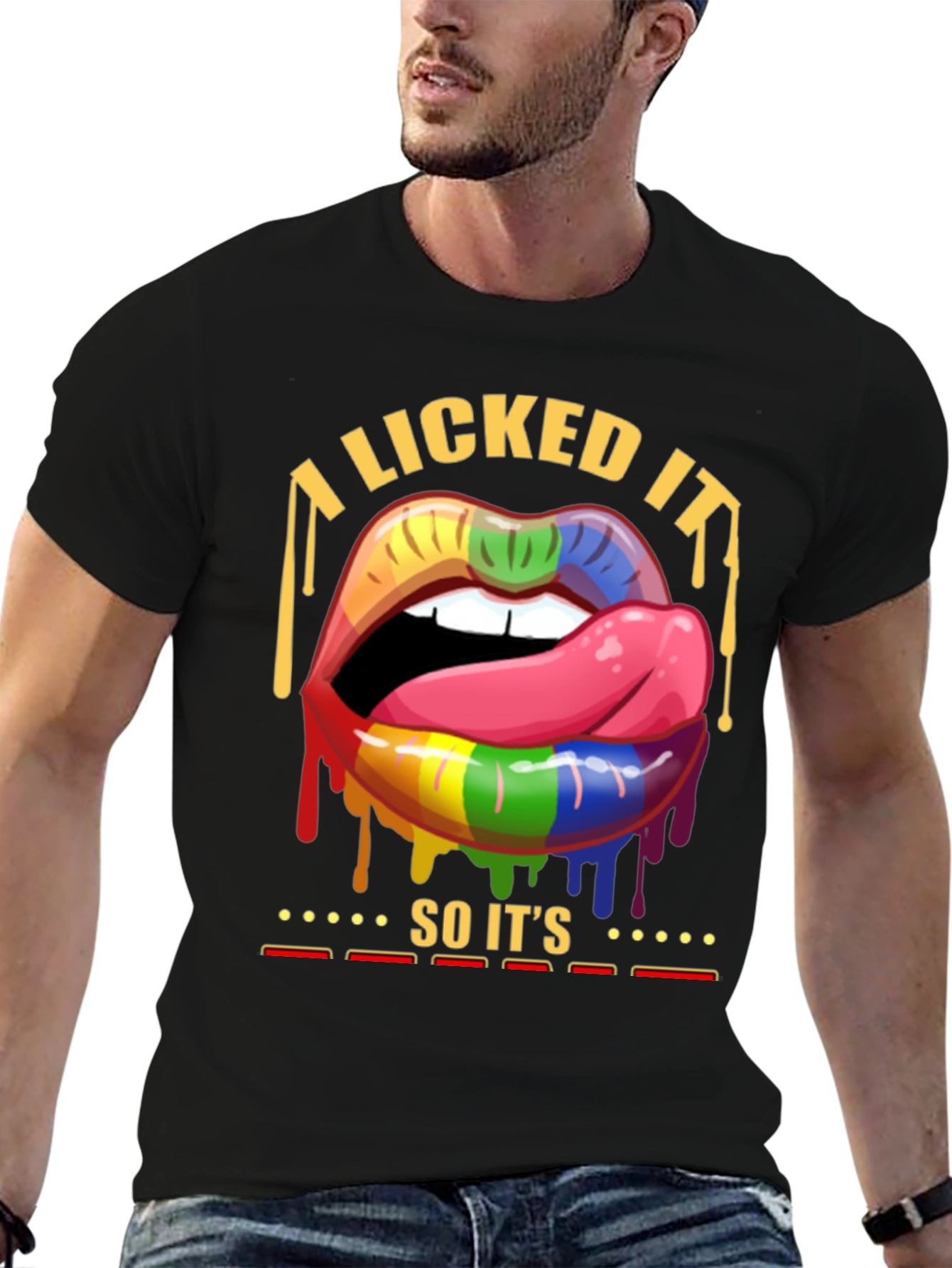 I Licked It Lips Graphic Tee
