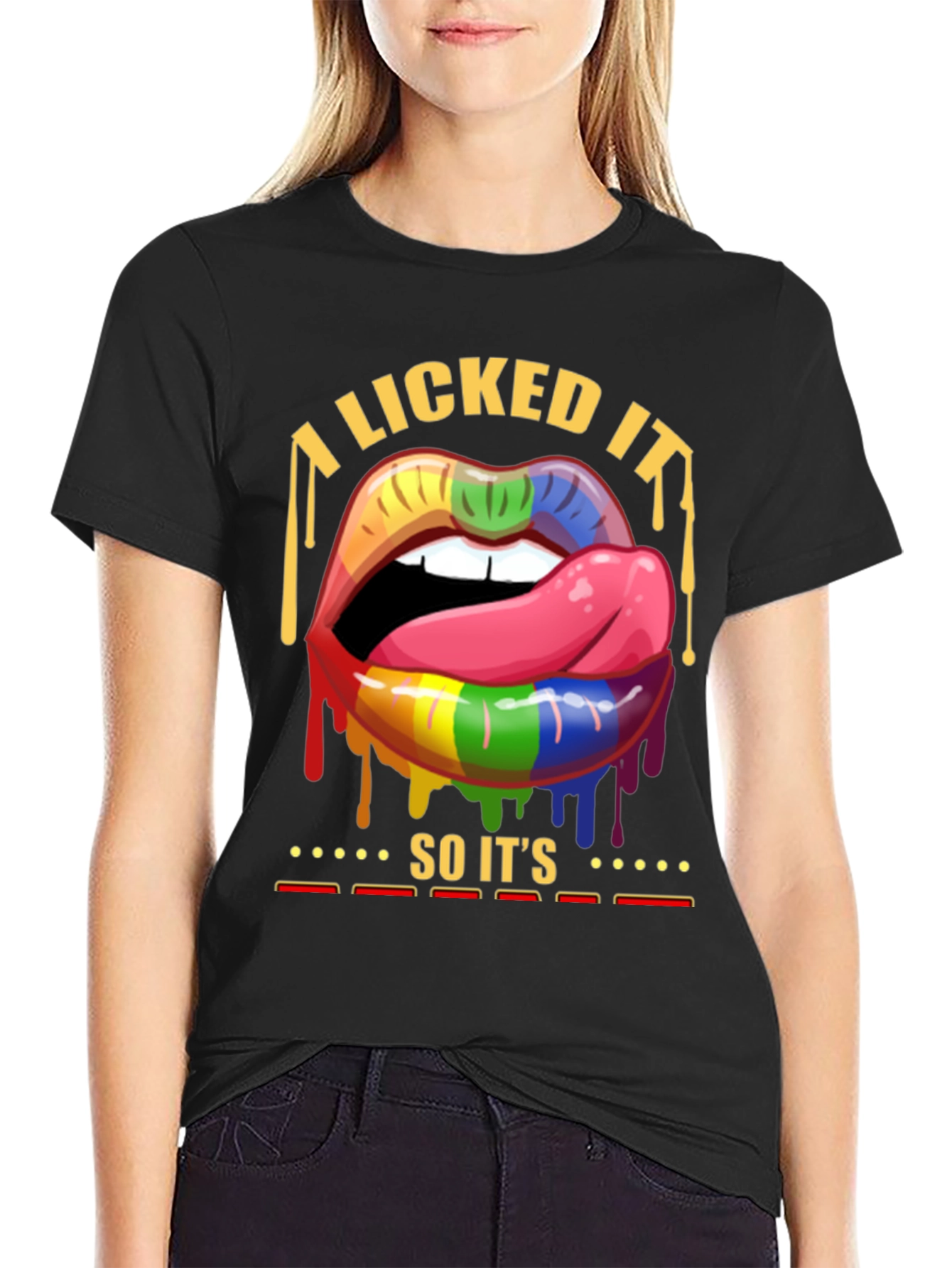I Licked It Lips Graphic Tee
