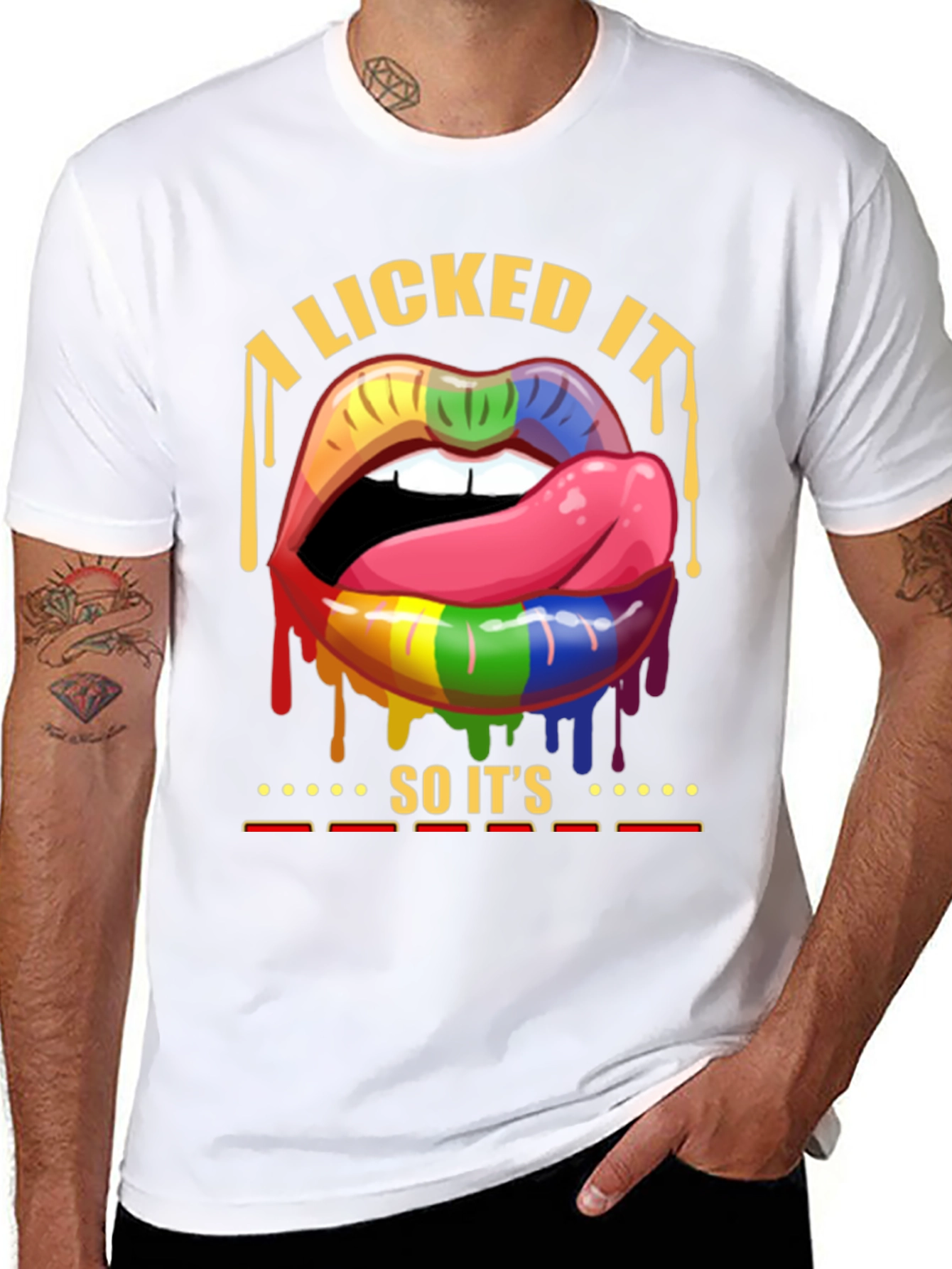 I Licked It Lips Graphic Tee