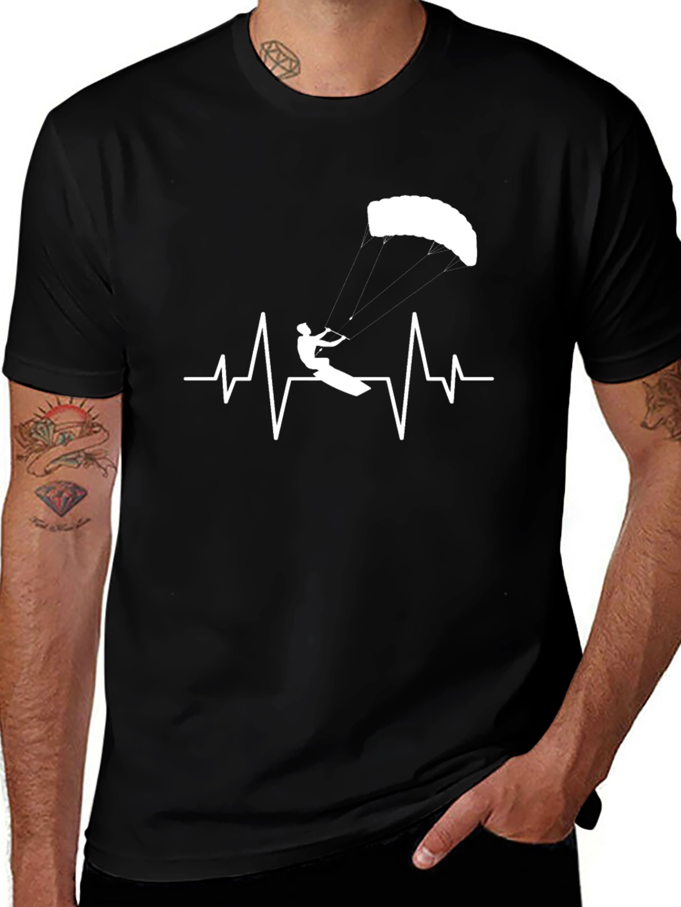 Kitesurfing Heartbeat T-Shirt