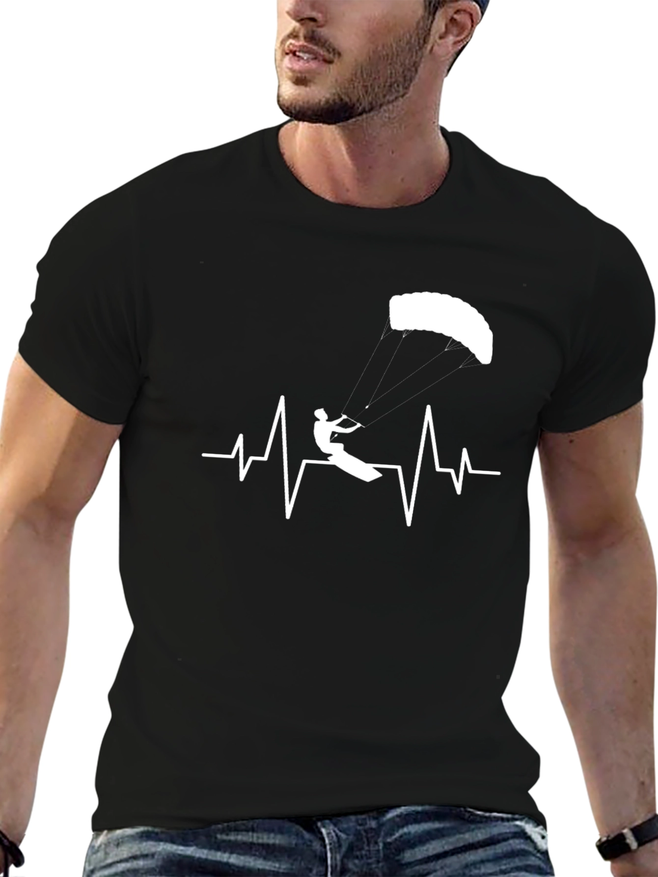Kitesurfing Heartbeat T-Shirt