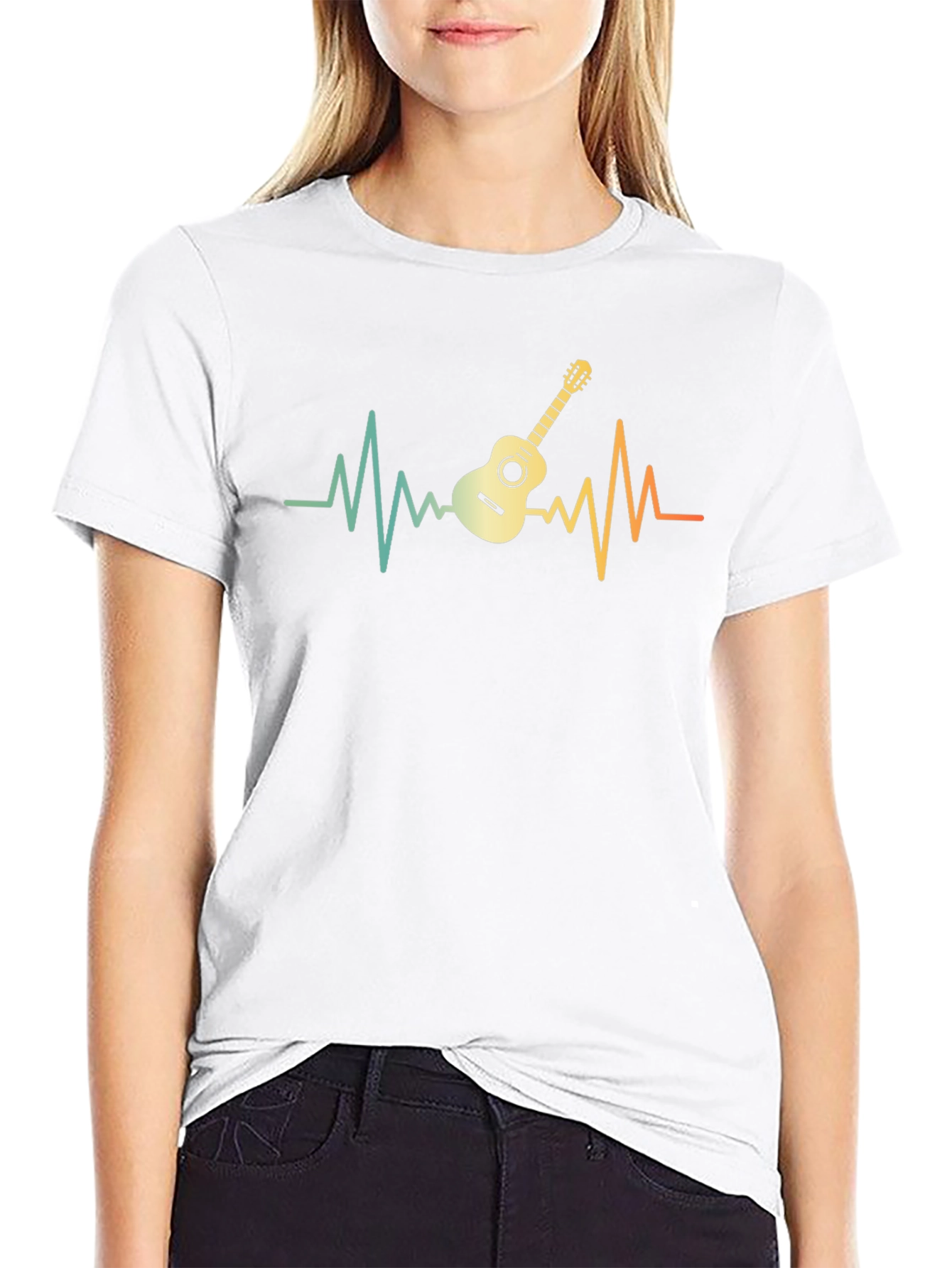 Guitar Heartbeat Graphic Tee