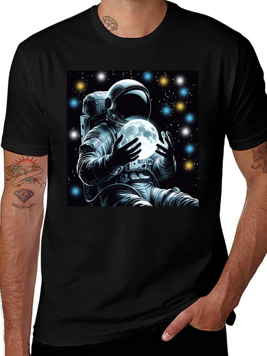 Astronaut Moon Graphic Tee - Space Explorer Shirt