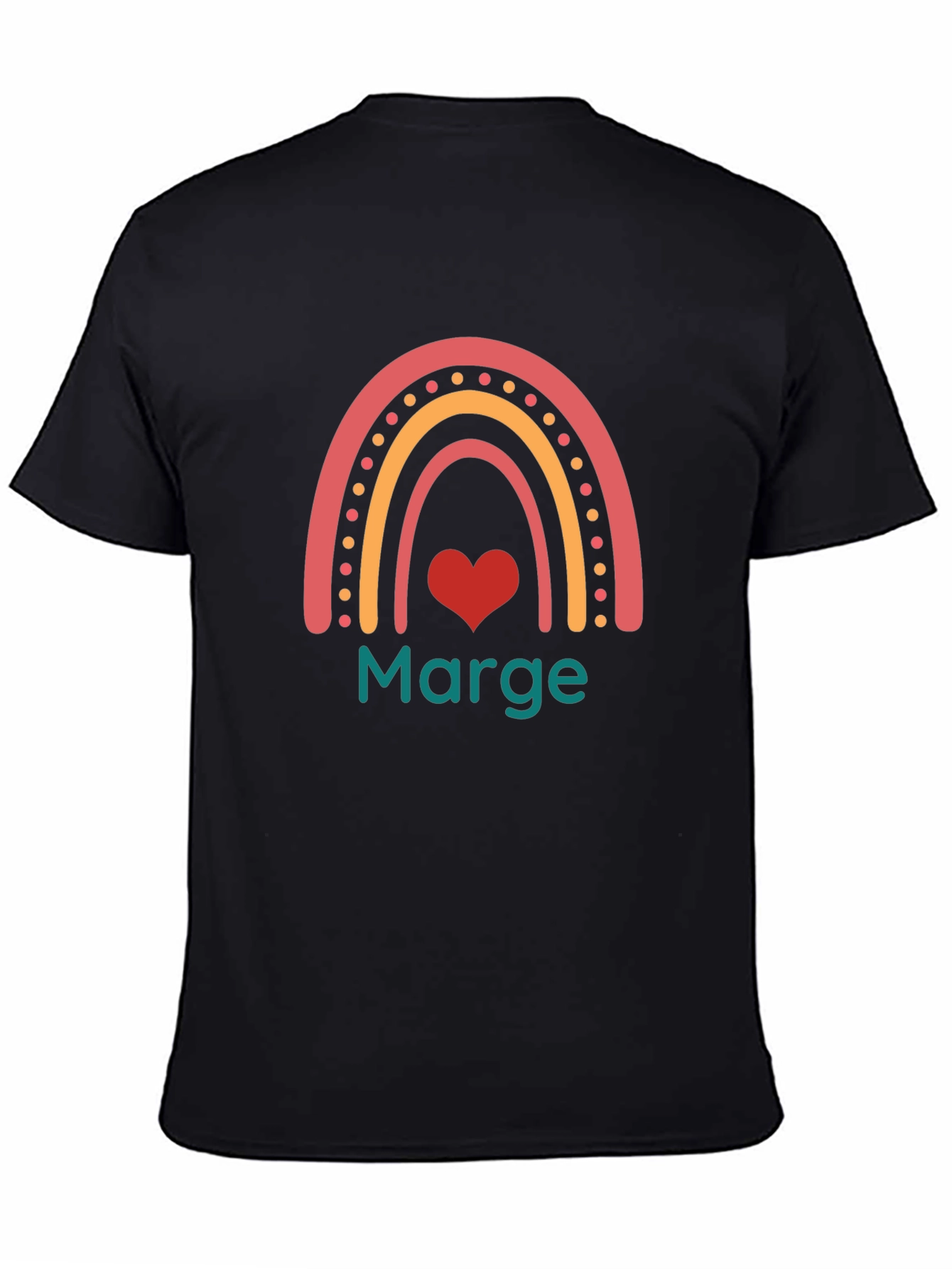 Marge Rainbow Heart Graphic T-Shirt