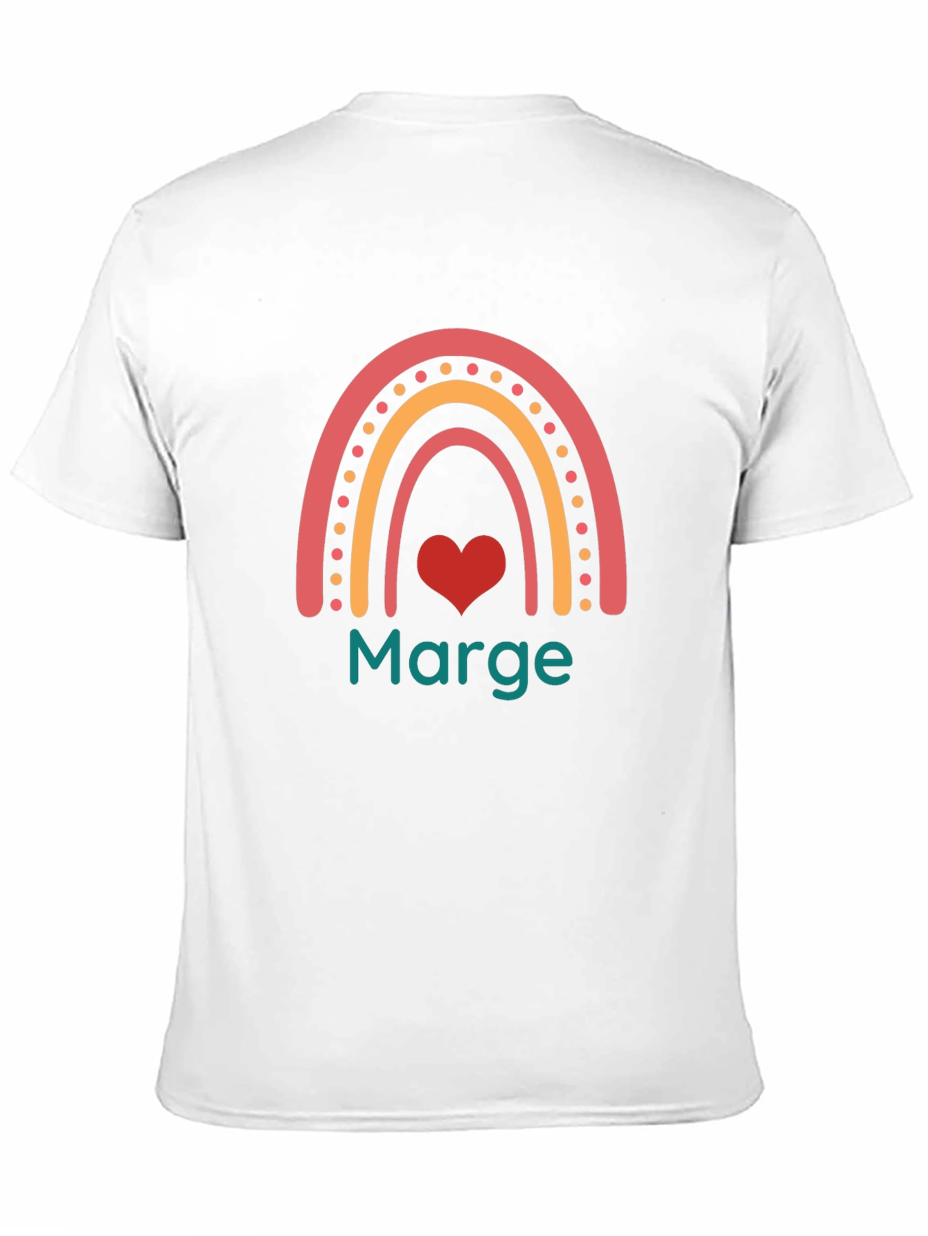 Marge Rainbow Heart Graphic T-Shirt