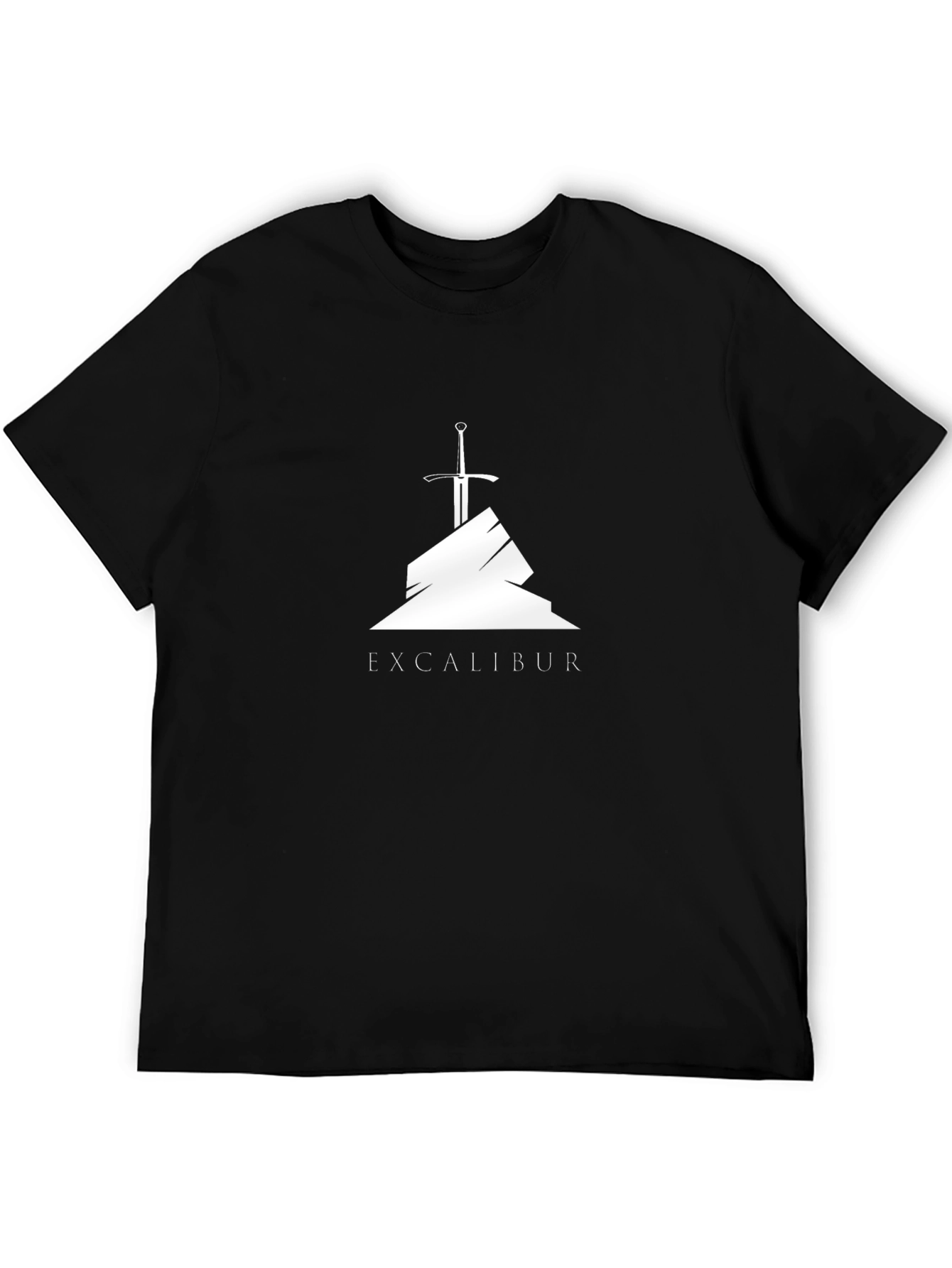 Excalibur Sword in Stone Graphic Tee - Black