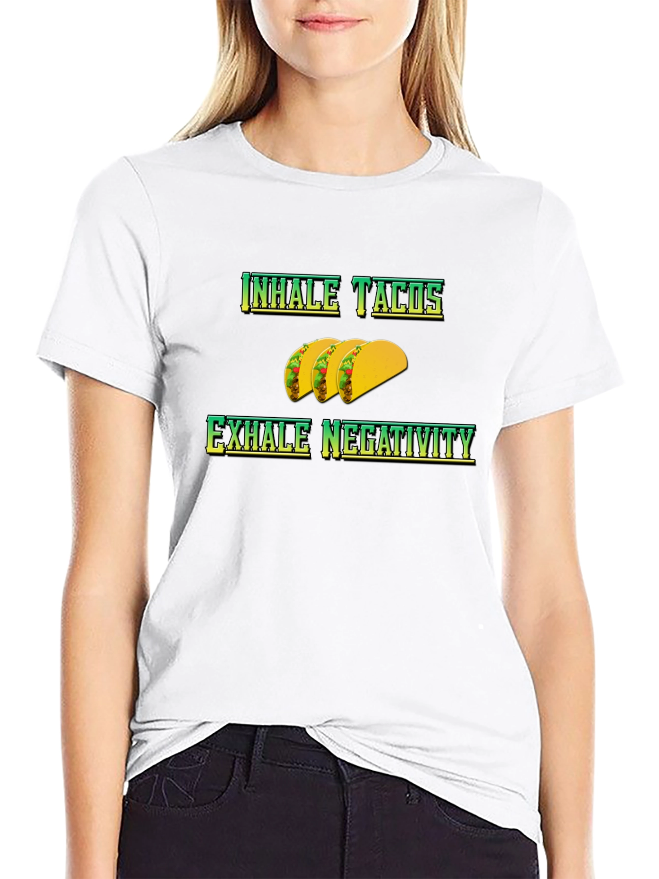 Inhale Tacos Exhale Negativity Graphic Tee