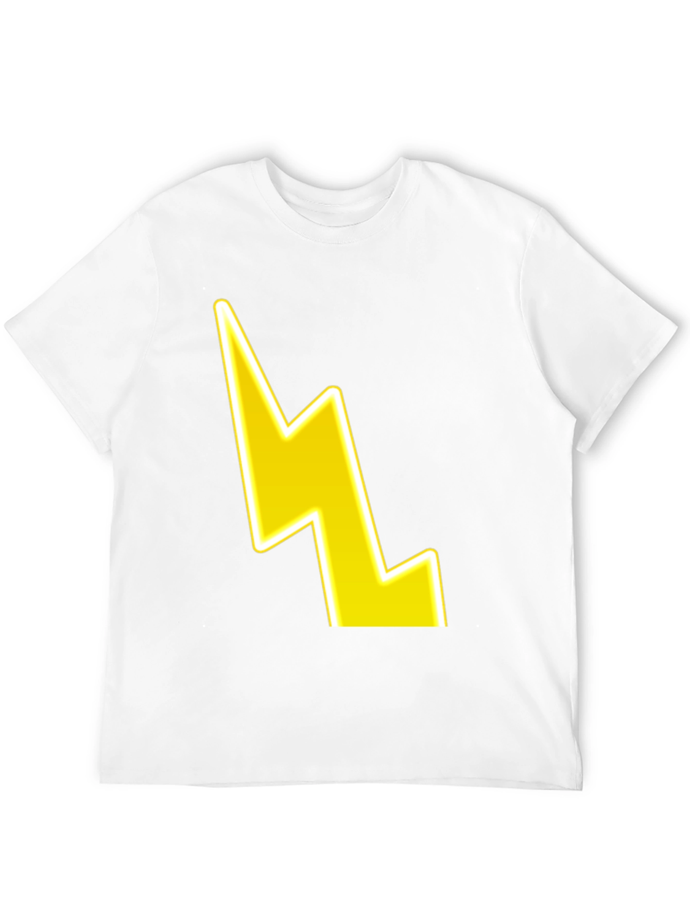 Lightning Bolt Graphic Tee - Black Cotton Comfort