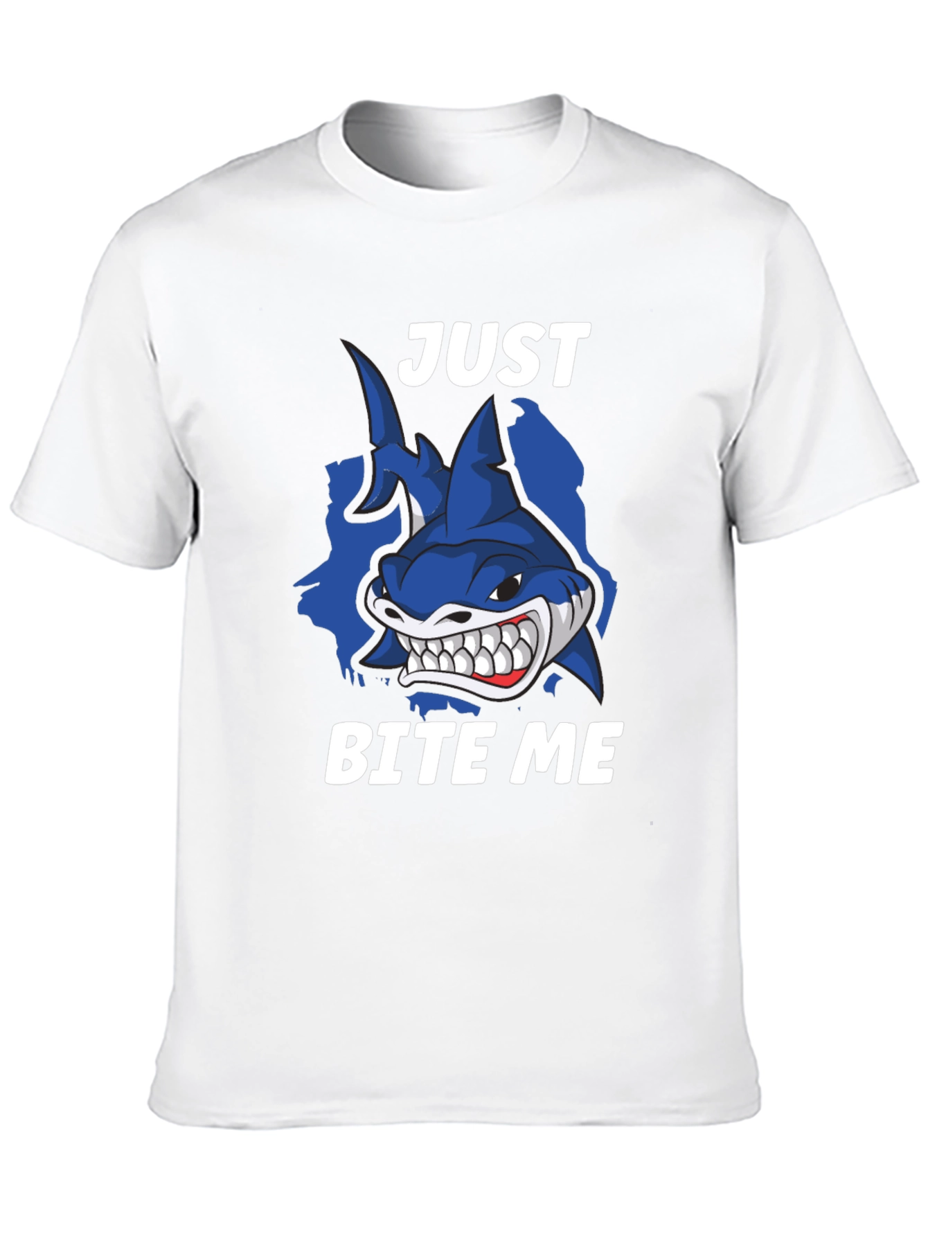 Just Bite Me Shark T-Shirt - Funny Novelty Tee