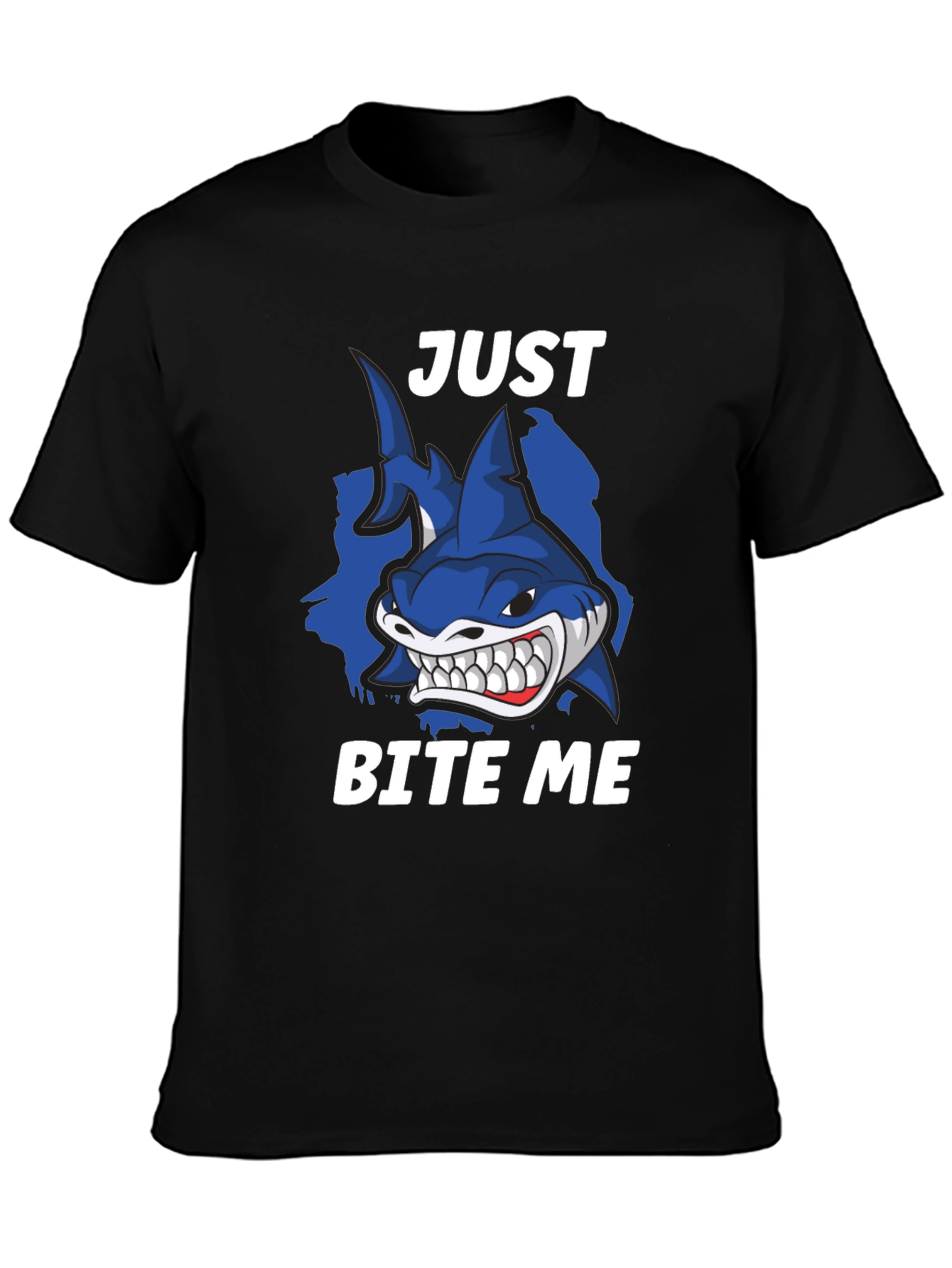 Just Bite Me Shark T-Shirt - Funny Novelty Tee