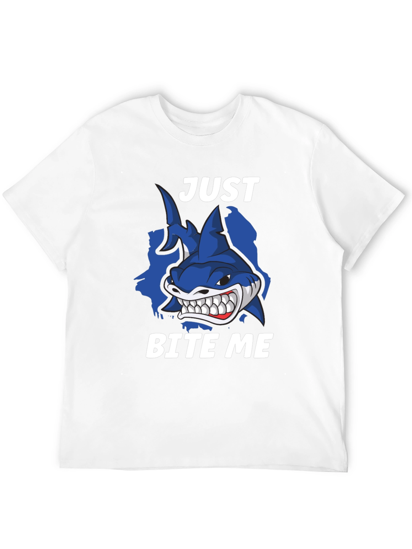 Just Bite Me Shark T-Shirt - Funny Novelty Tee