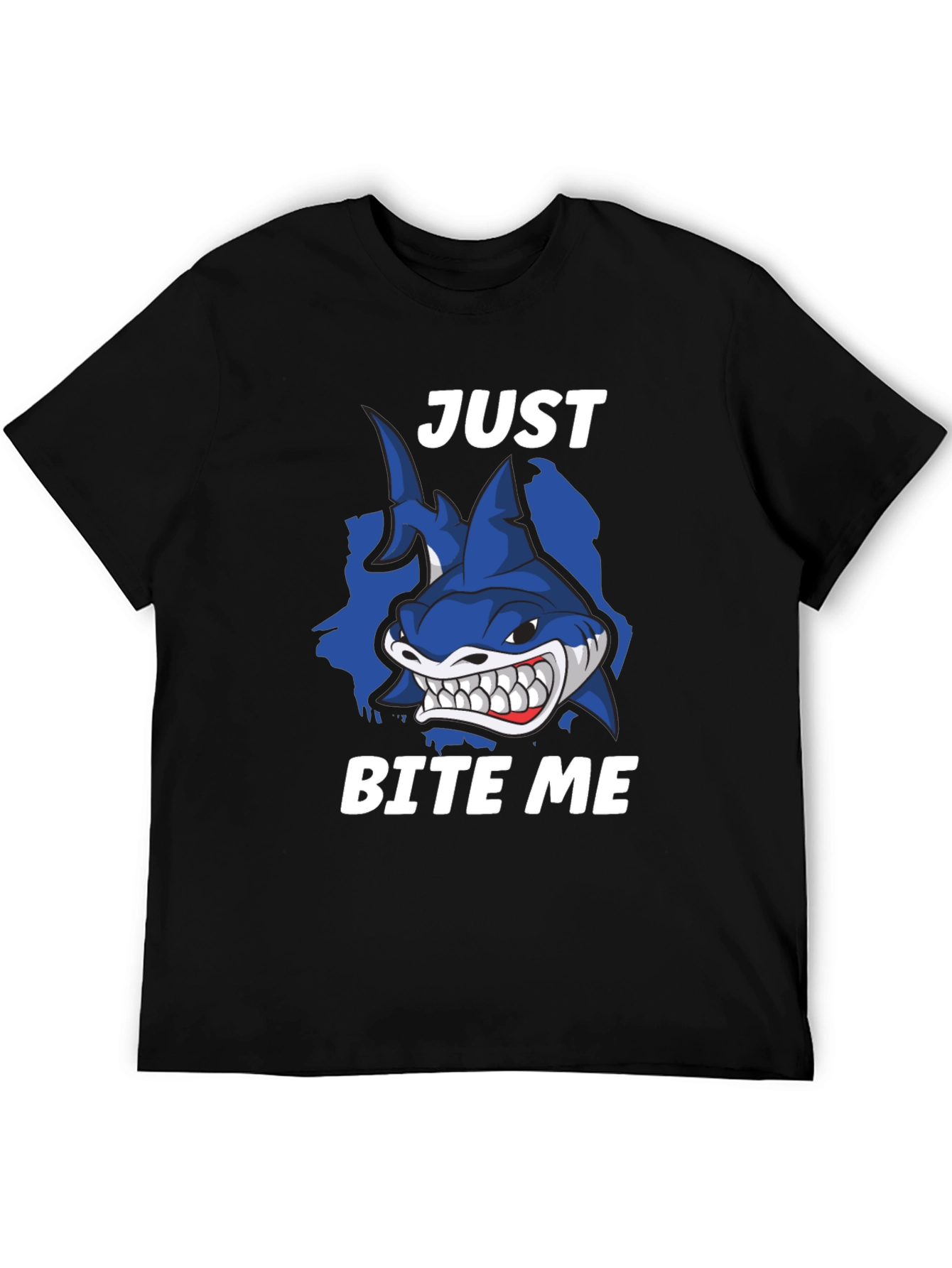 Just Bite Me Shark T-Shirt - Funny Novelty Tee