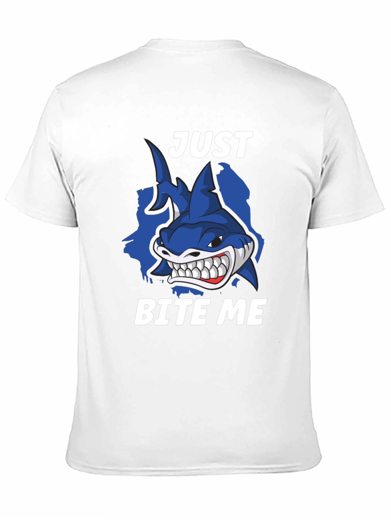Just Bite Me Shark T-Shirt - Funny Novelty Tee