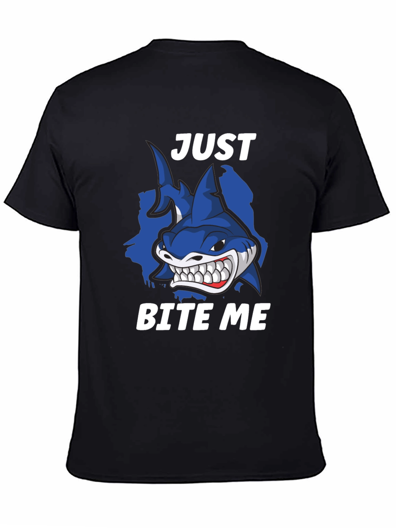 Just Bite Me Shark T-Shirt - Funny Novelty Tee