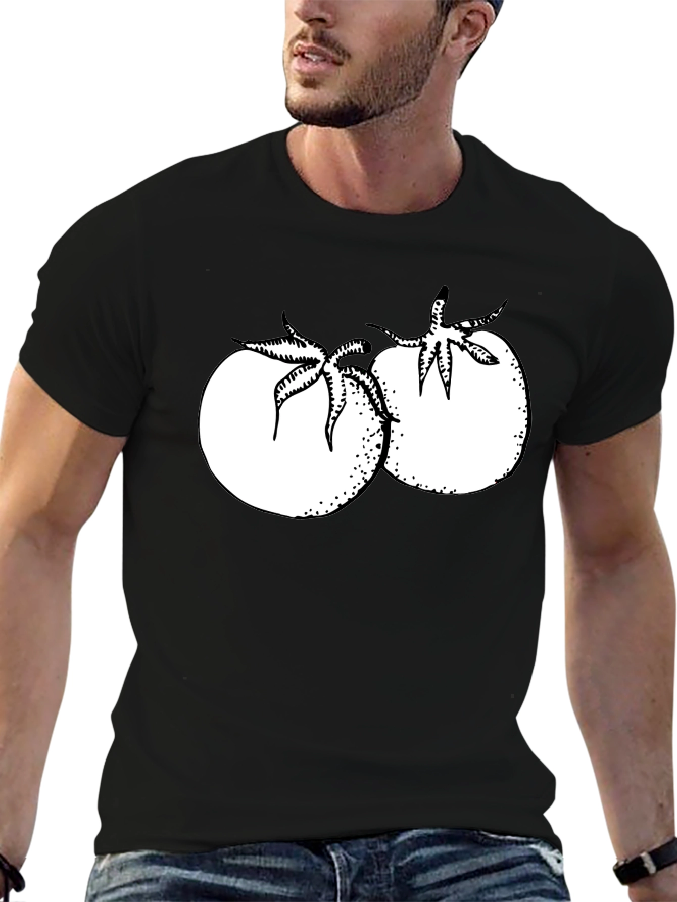 Tomato Graphic T-Shirt - Black Cotton Tee