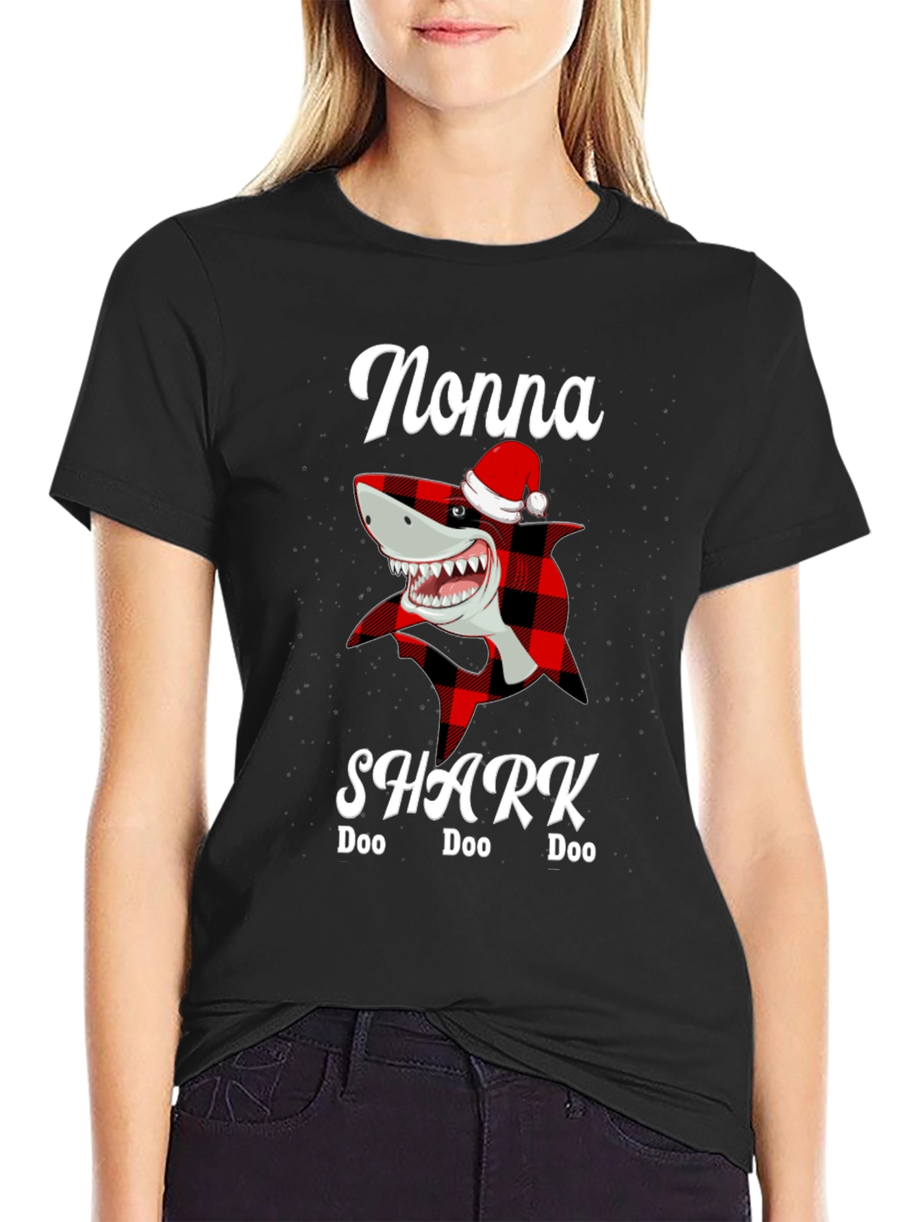 Nonna Shark Doo Doo T-Shirt - Holiday Christmas