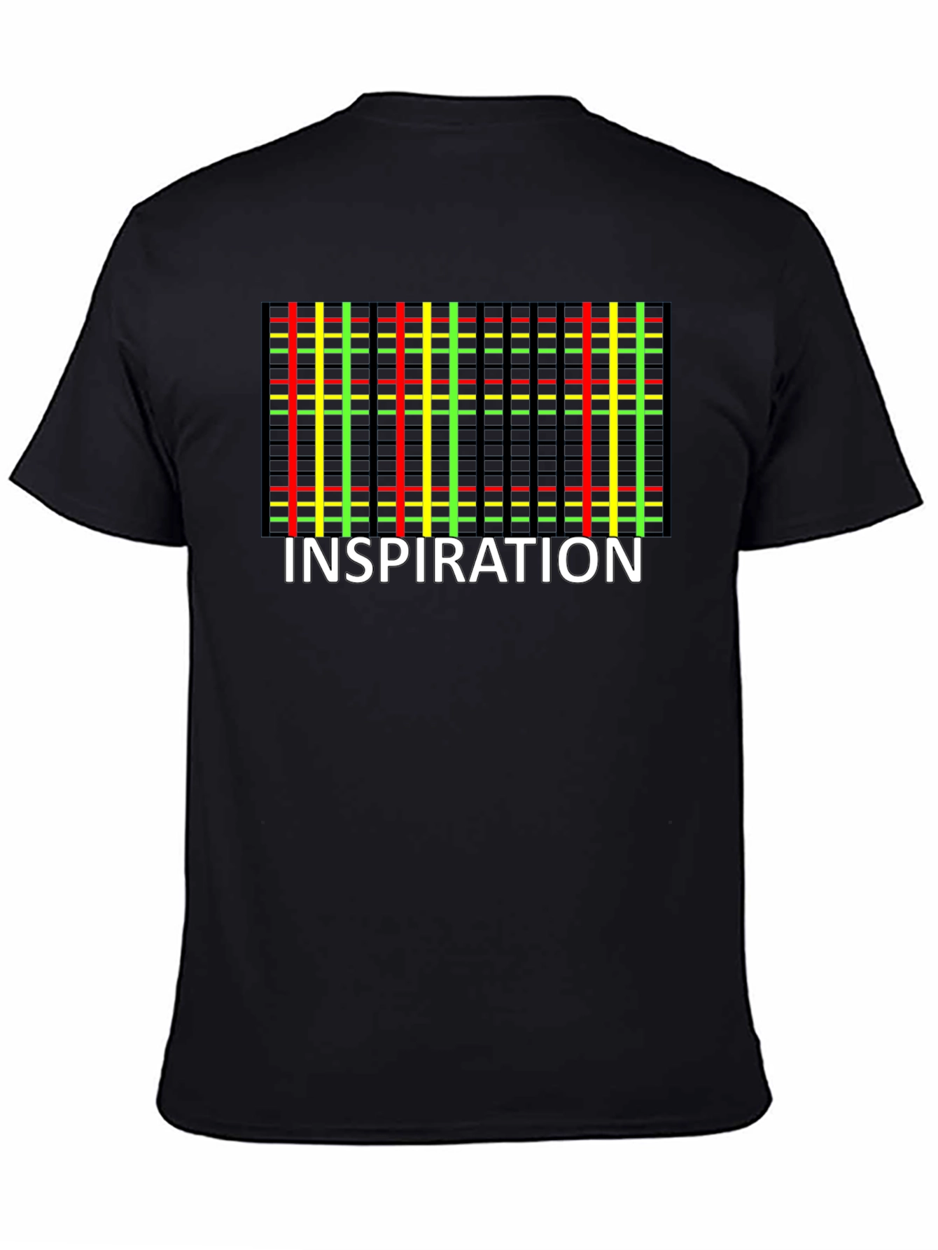 Inspiration Plaid Graphic Tee - Black