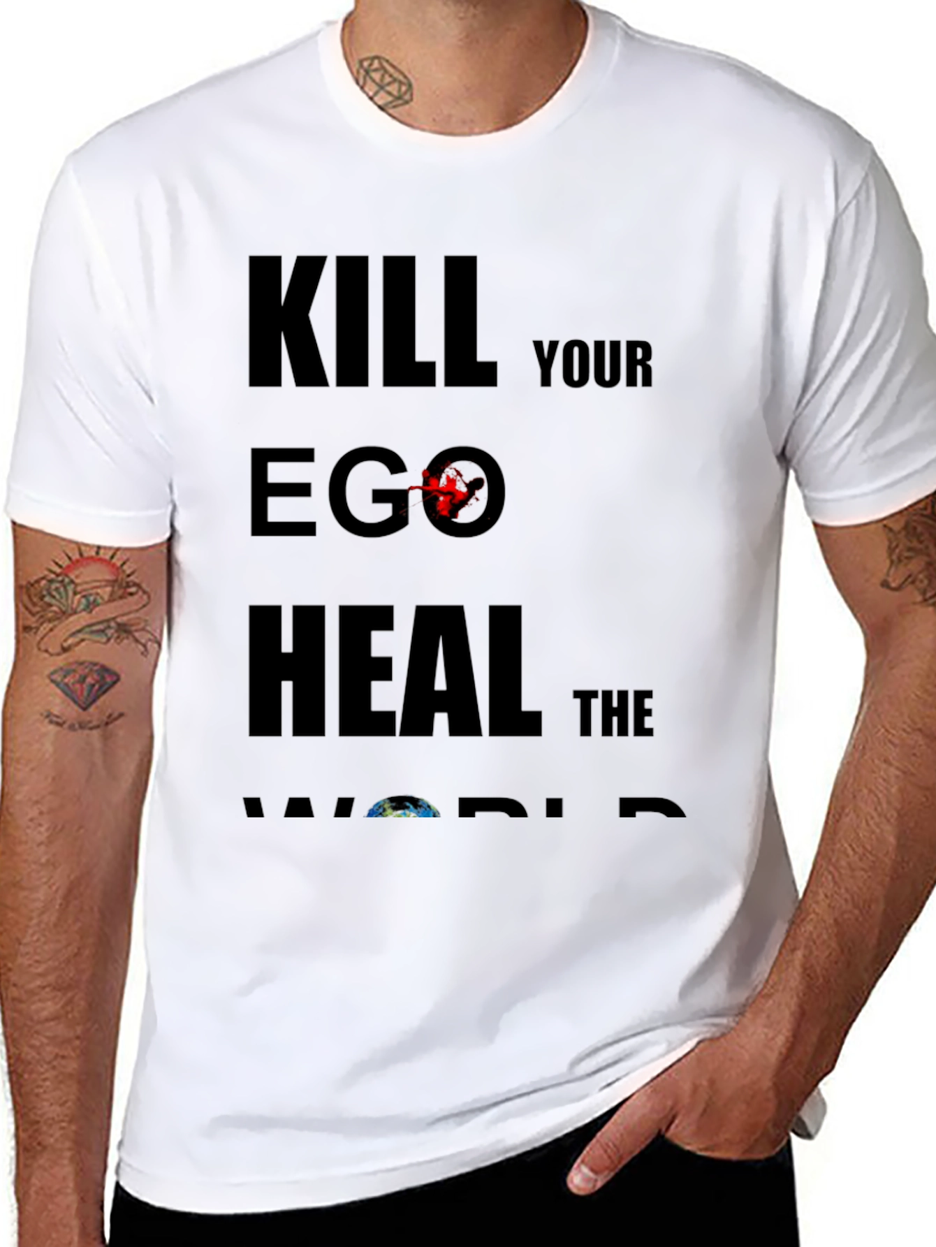 Kill Your Ego Heal The World Graphic Tee