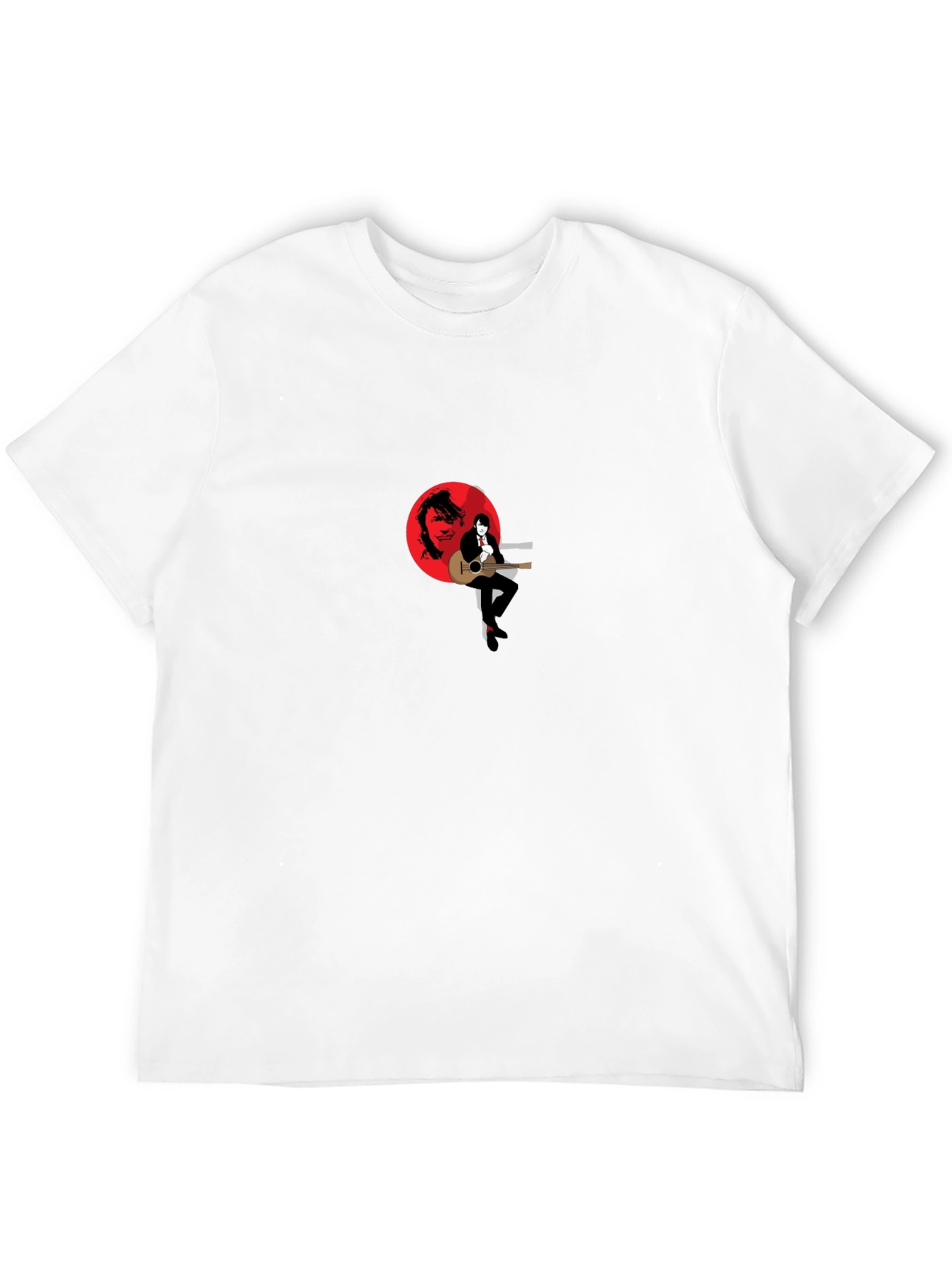 Stylish Black Graphic T-Shirt - Musician Design