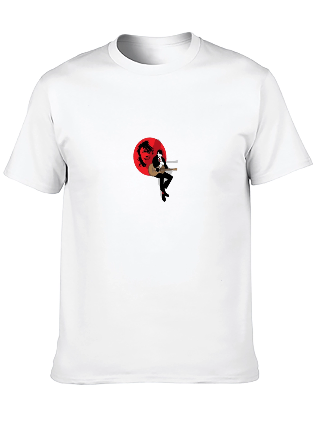 Stylish Black Graphic T-Shirt - Musician Design