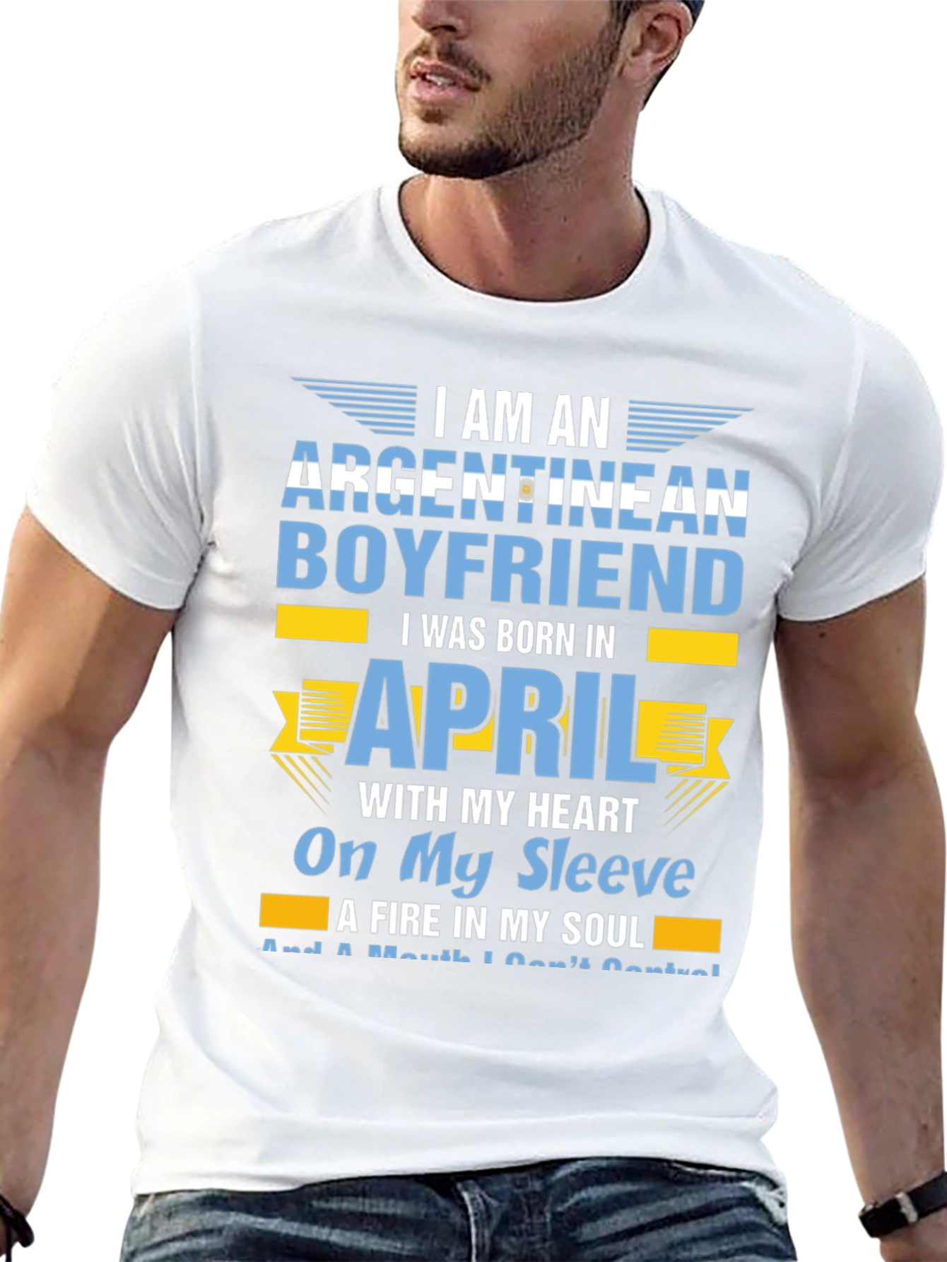 Argentinean Boyfriend April Birthday T-Shirt