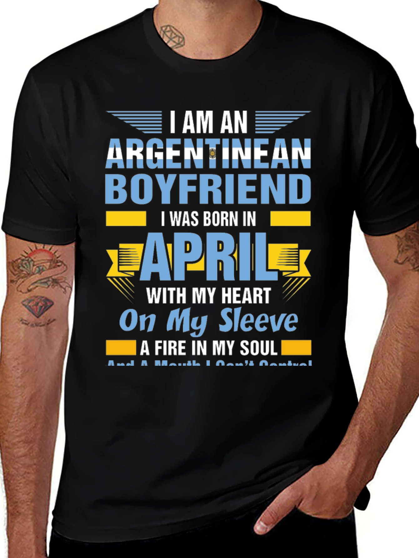 Argentinean Boyfriend April Birthday T-Shirt