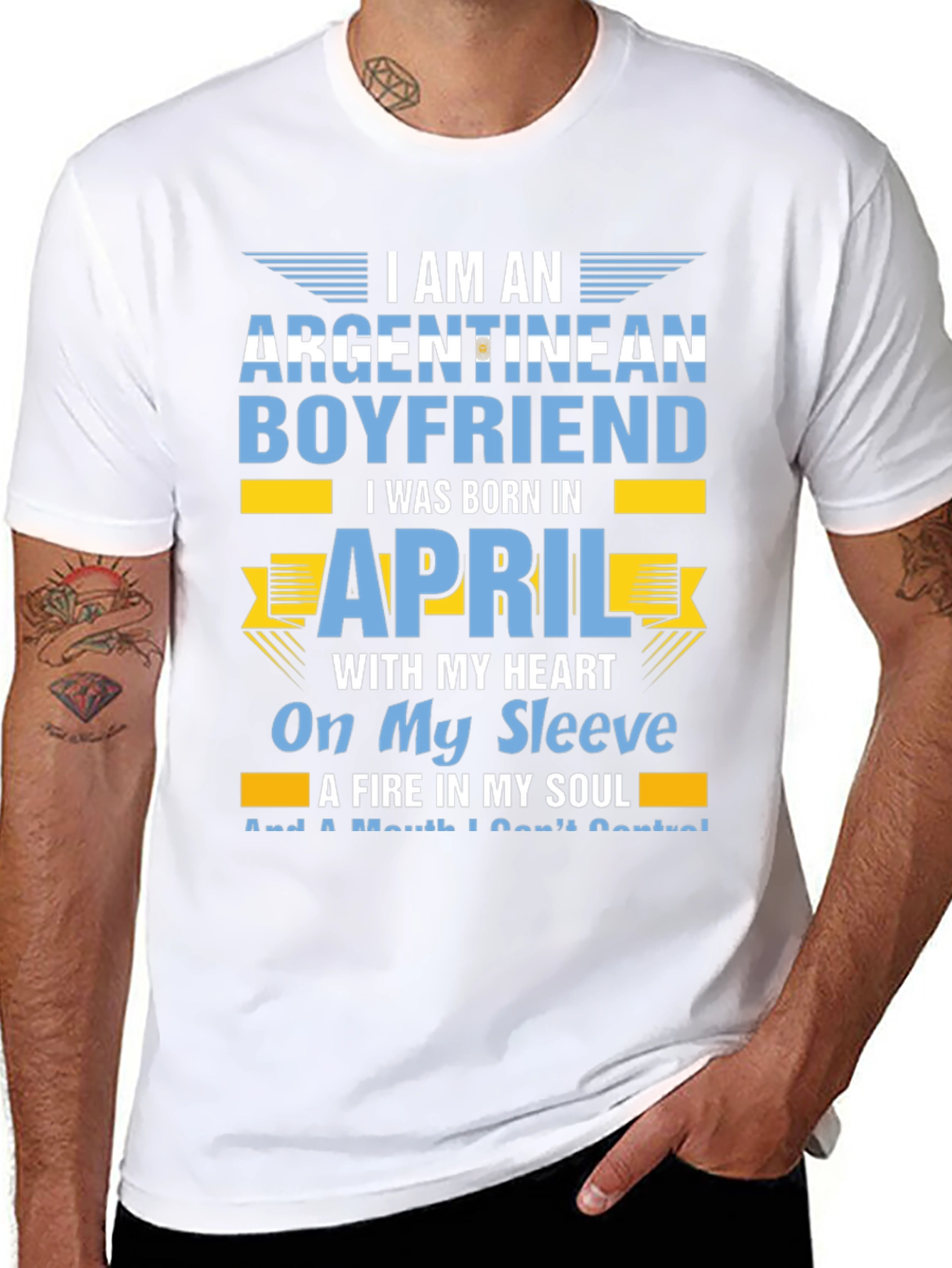 Argentinean Boyfriend April Birthday T-Shirt