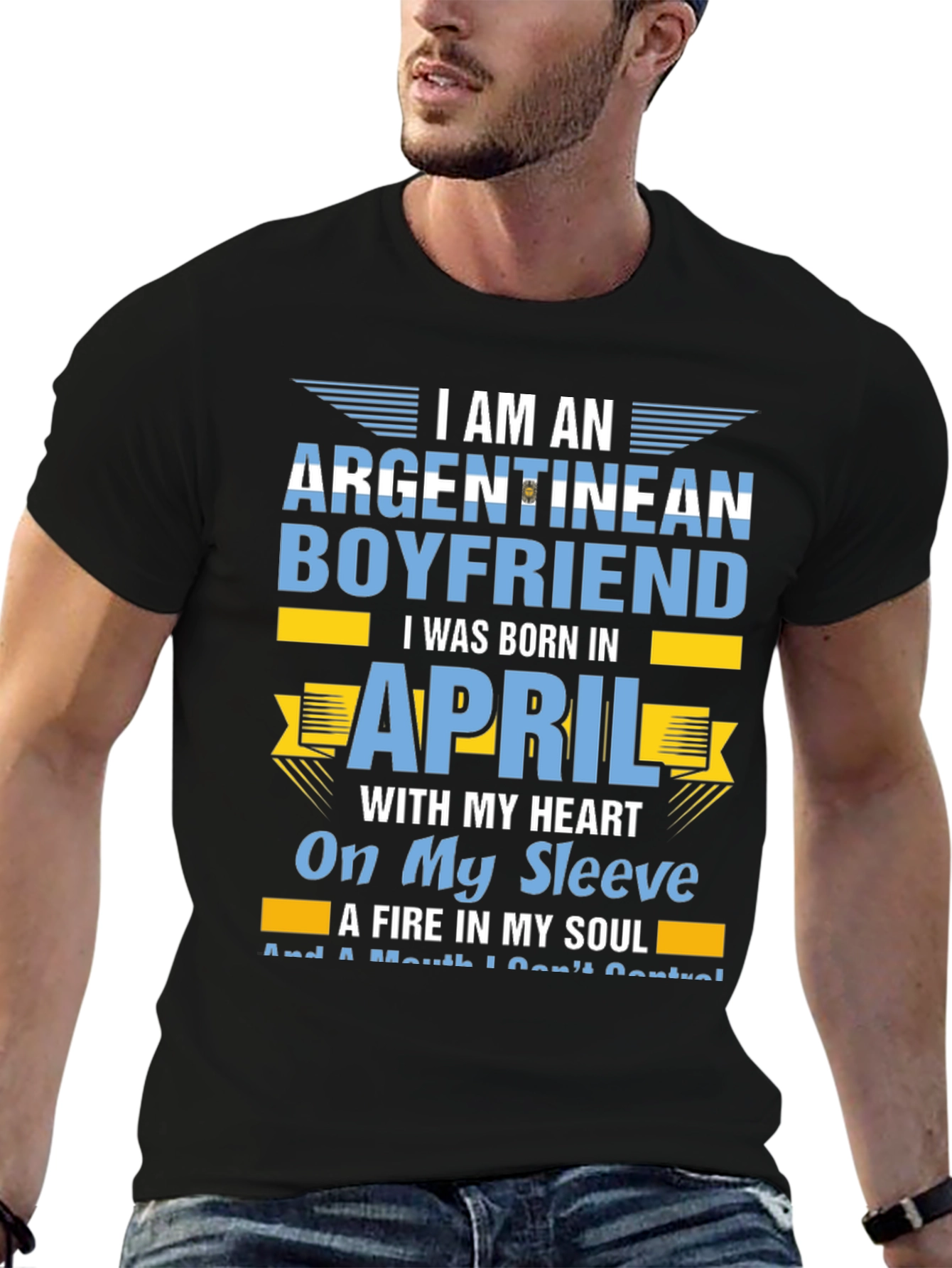 Argentinean Boyfriend April Birthday T-Shirt