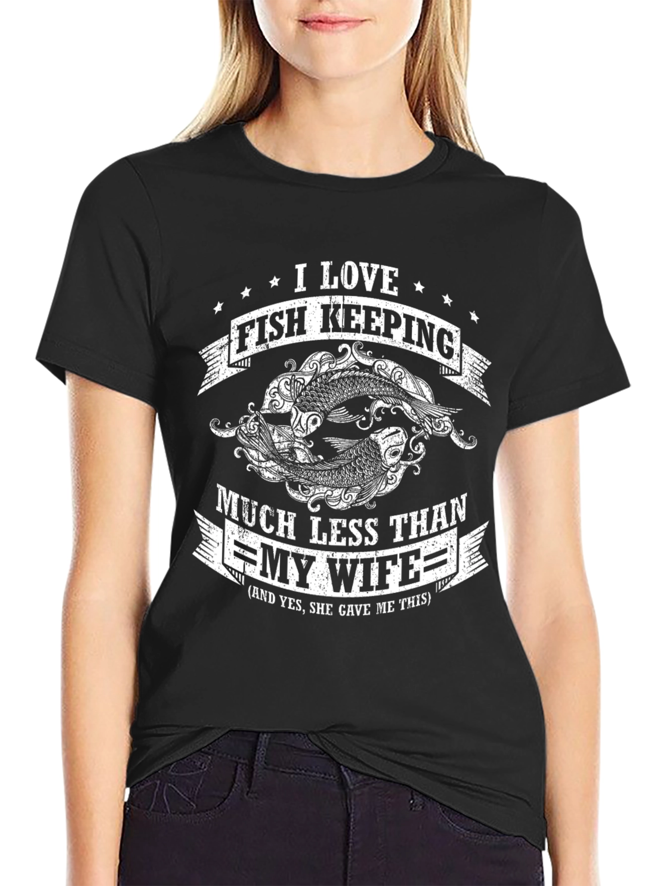 Funny Fish Keeping T-Shirt - Love My Wife