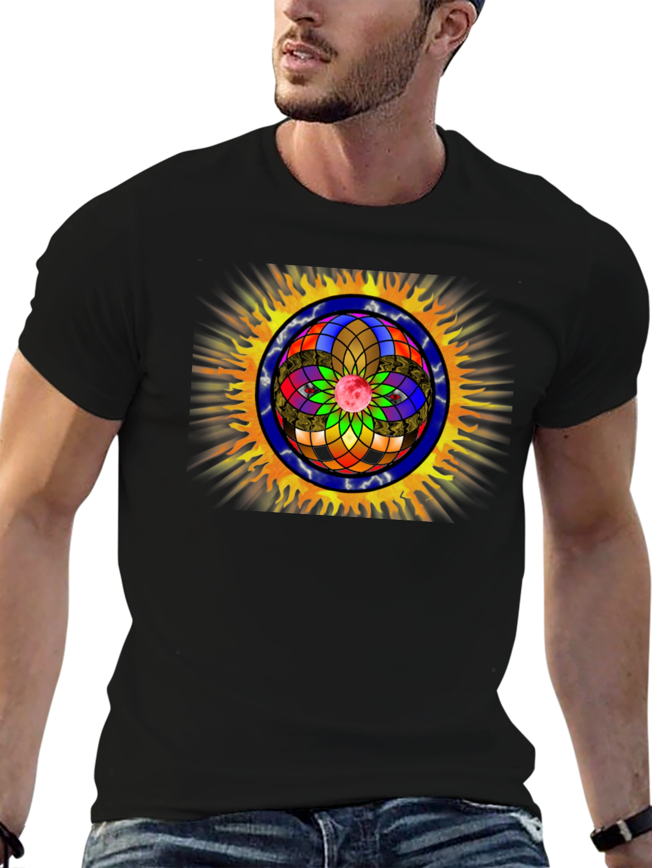 Eye Mandala Graphic T-Shirt - Unique Design