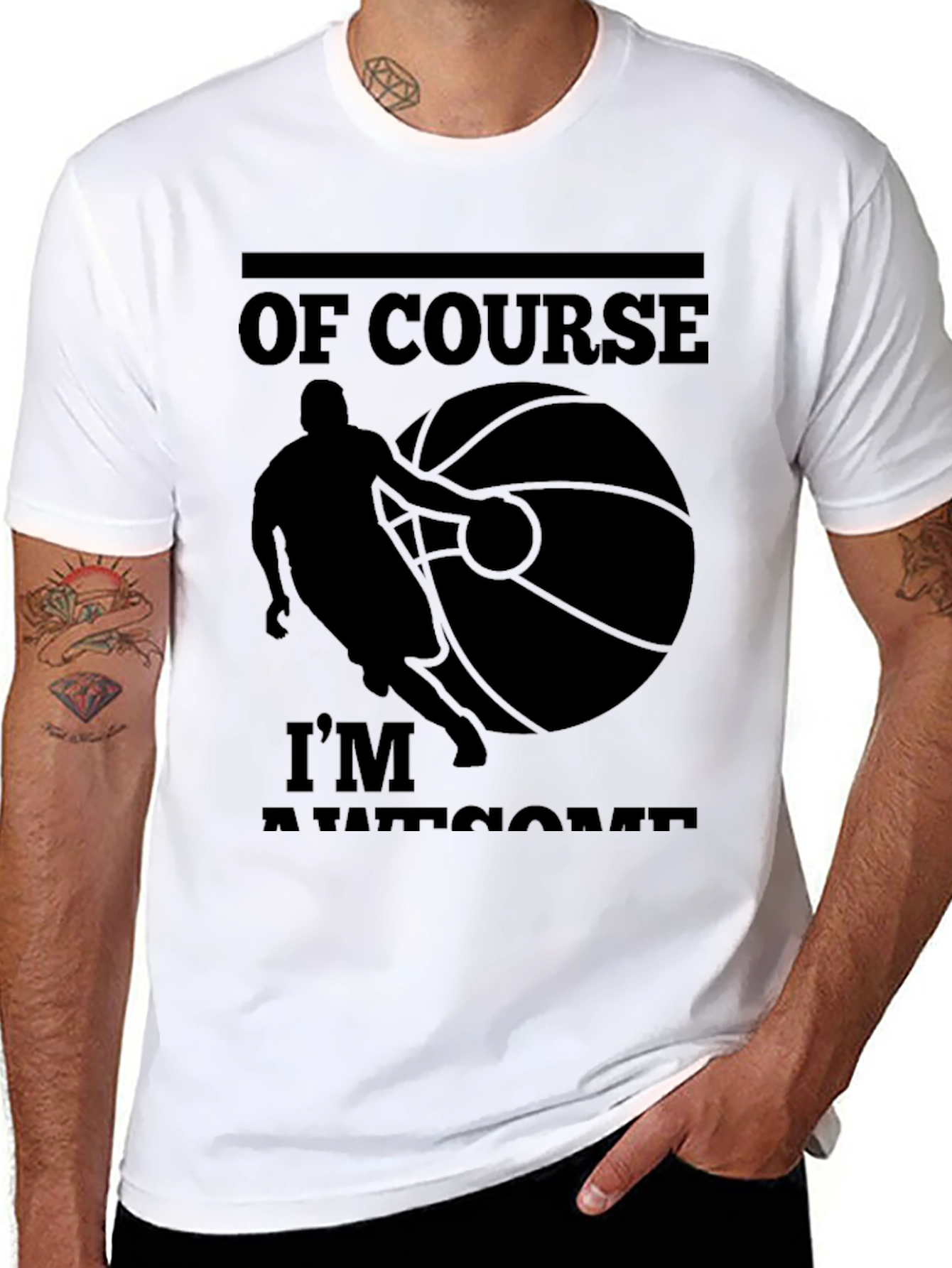 Awesome Basketball Player Graphic T-Shirt