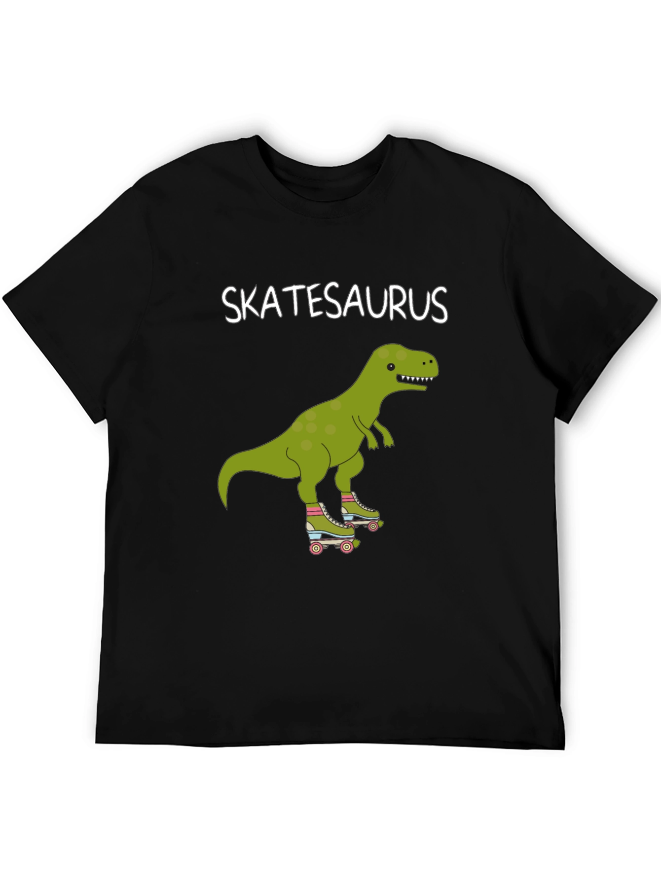Skatesaurus T-Shirt - Dinosaur Roller Skating Tee