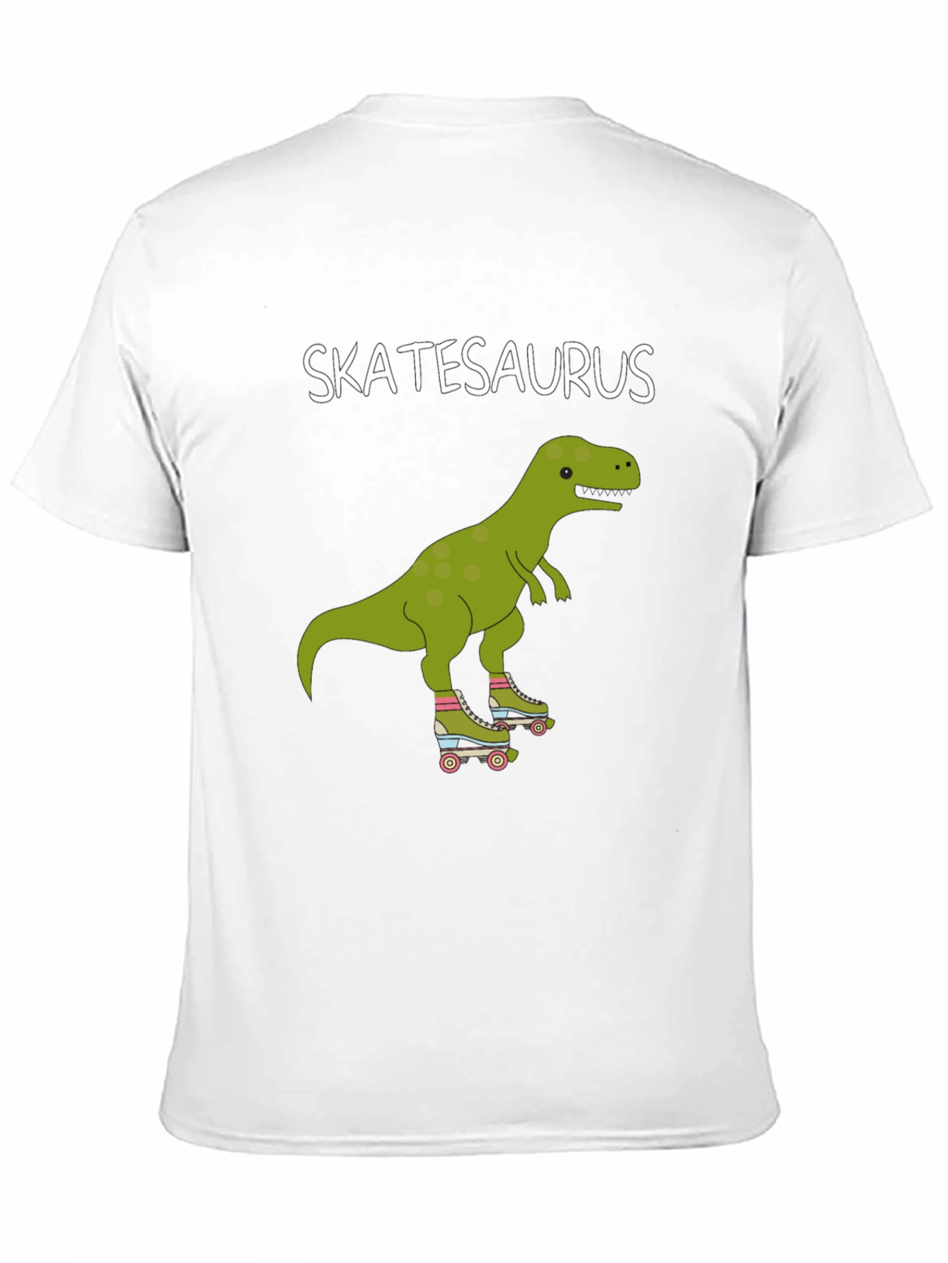 Skatesaurus T-Shirt - Dinosaur Roller Skating Tee