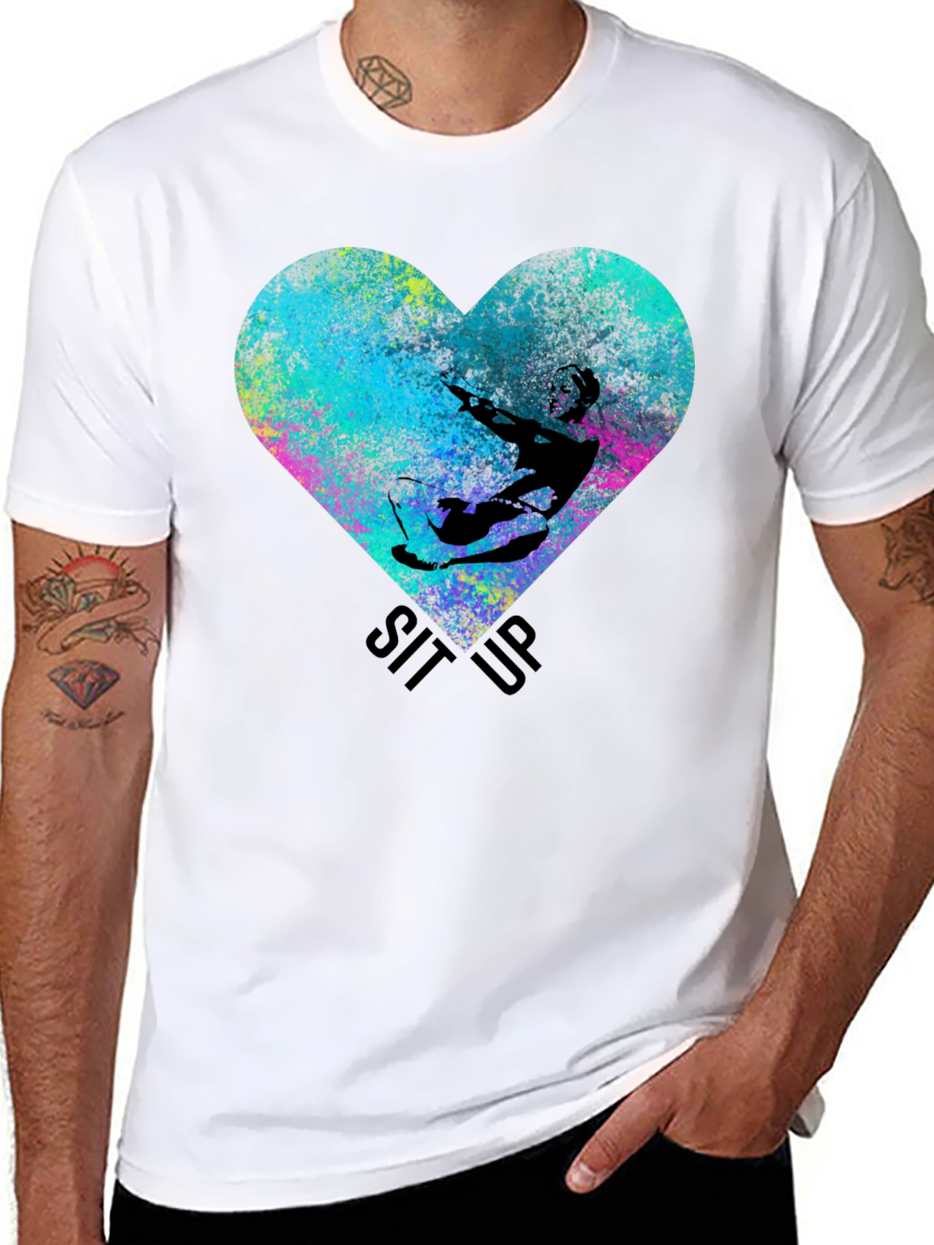 Sit Up Heart Graphic T-Shirt