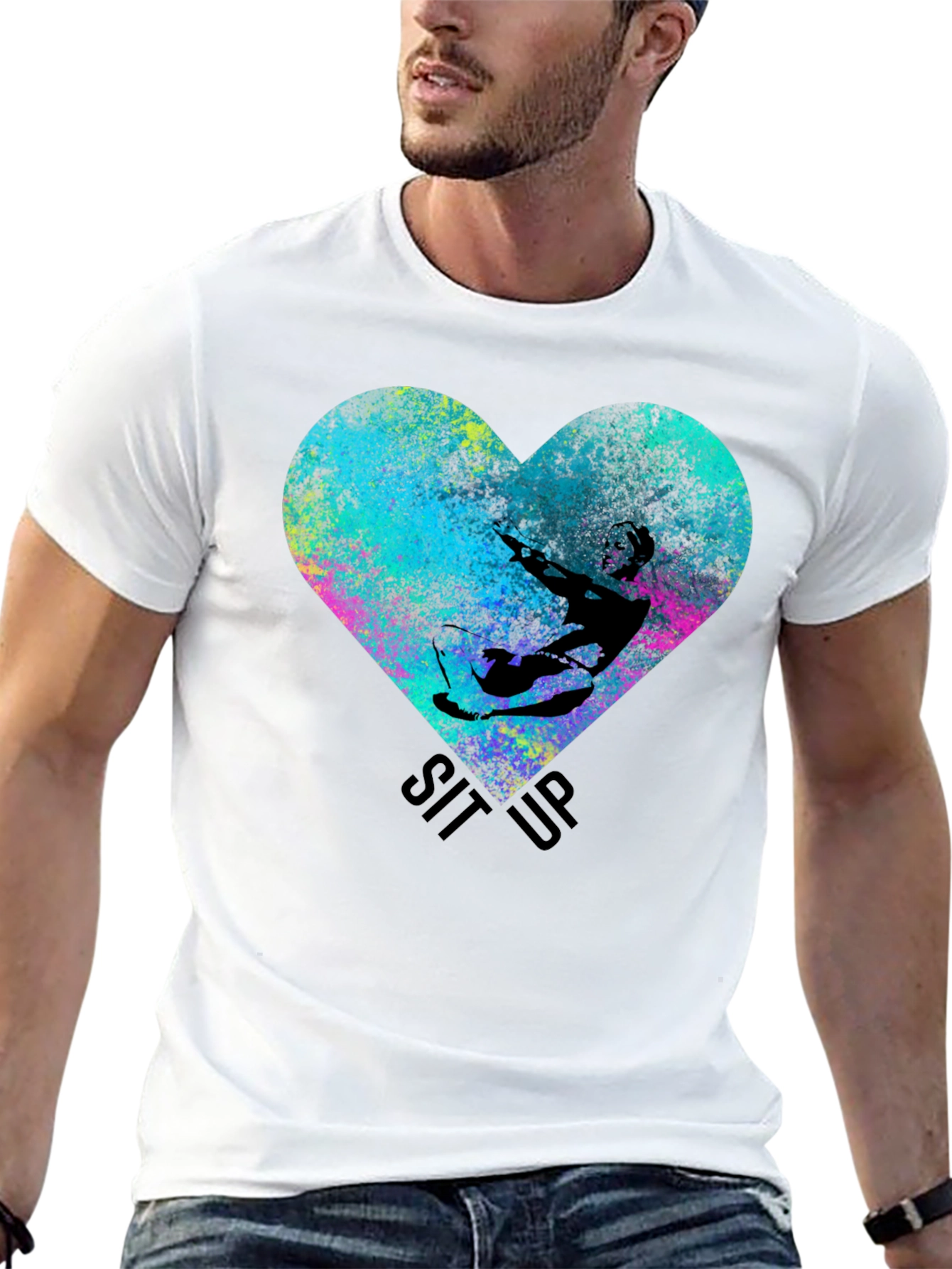 Sit Up Heart Graphic T-Shirt