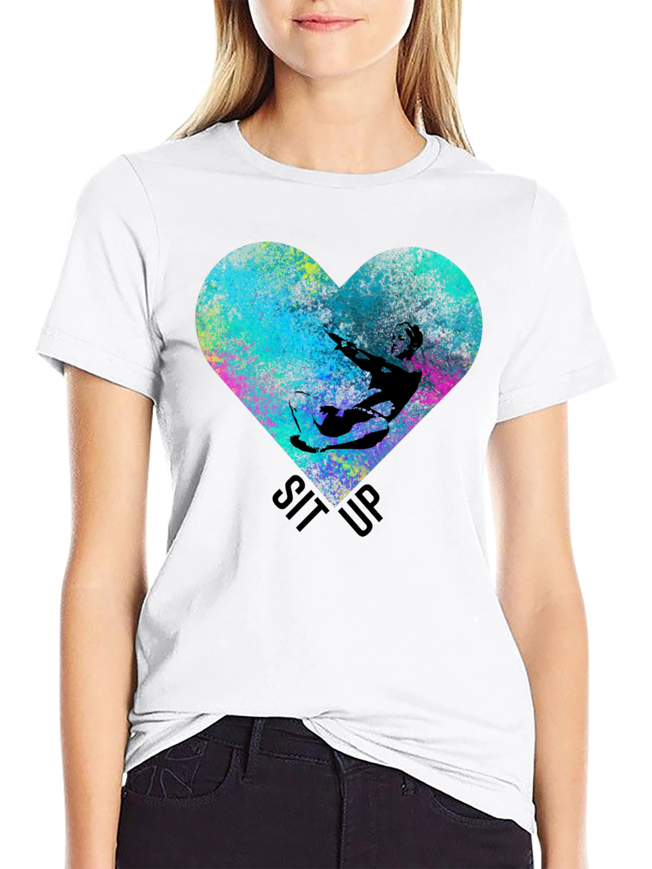 Sit Up Heart Graphic T-Shirt