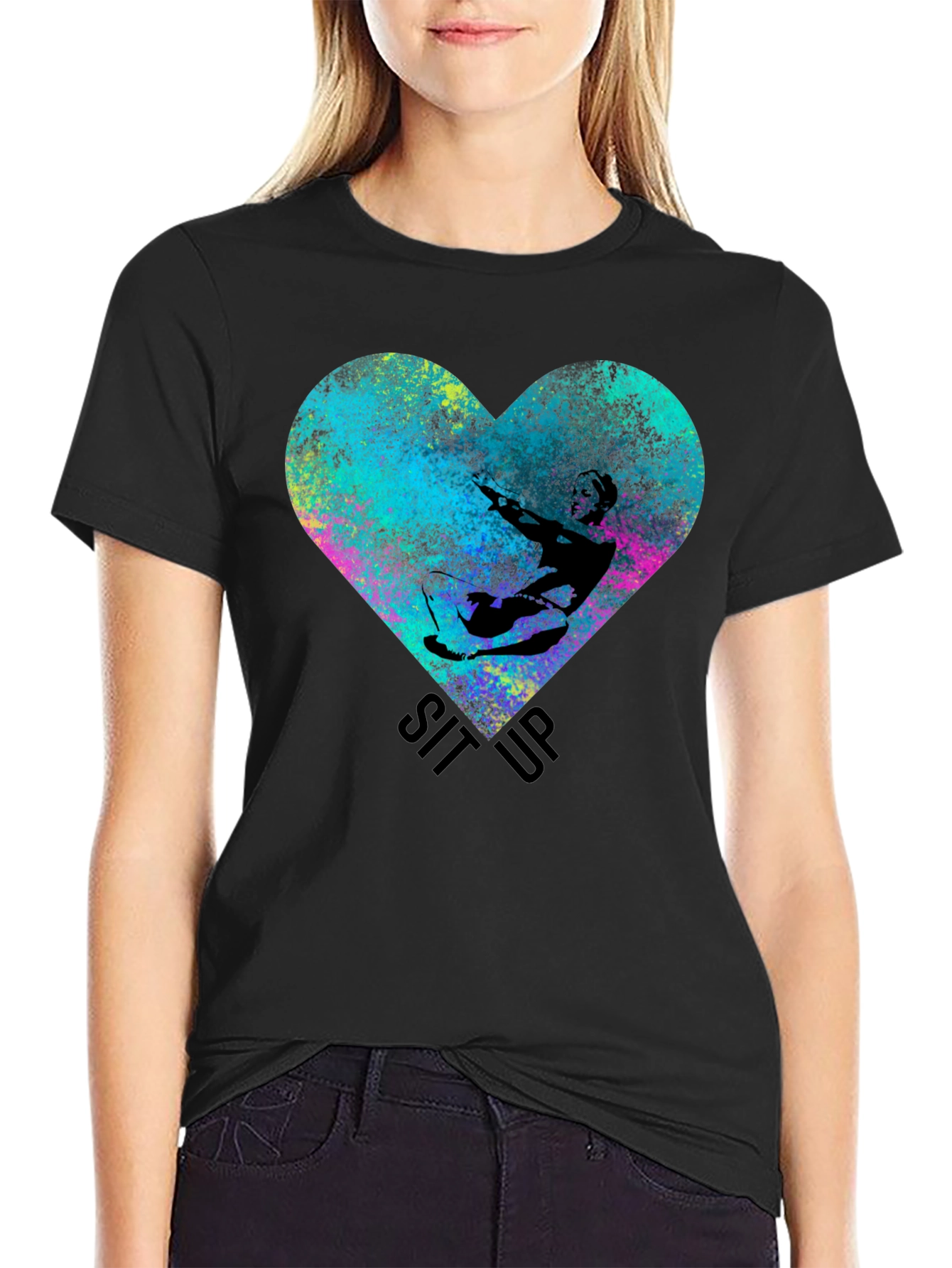 Sit Up Heart Graphic T-Shirt