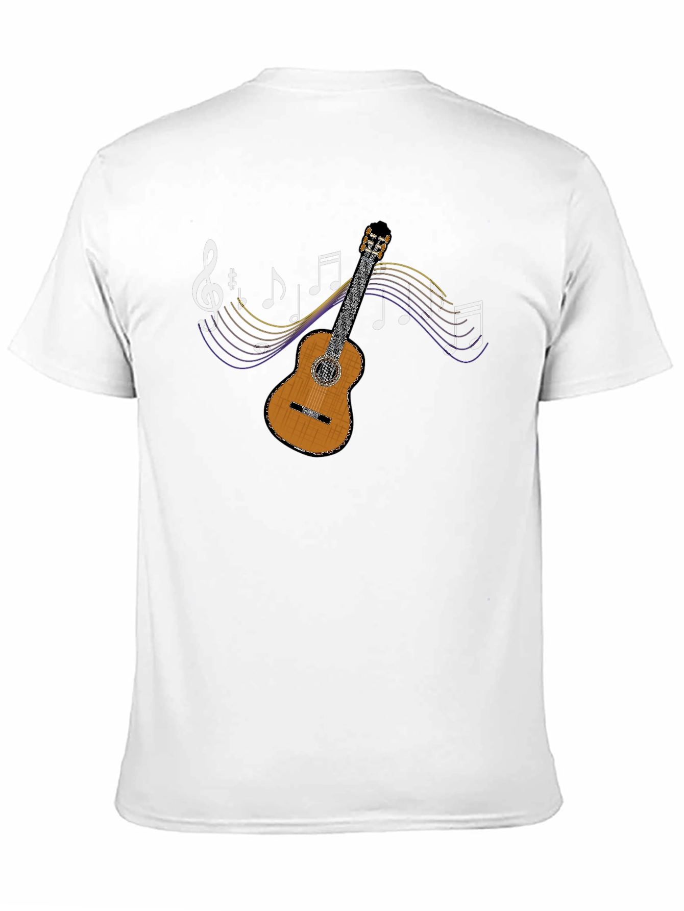 Guitar & Music Notes Graphic T-Shirt