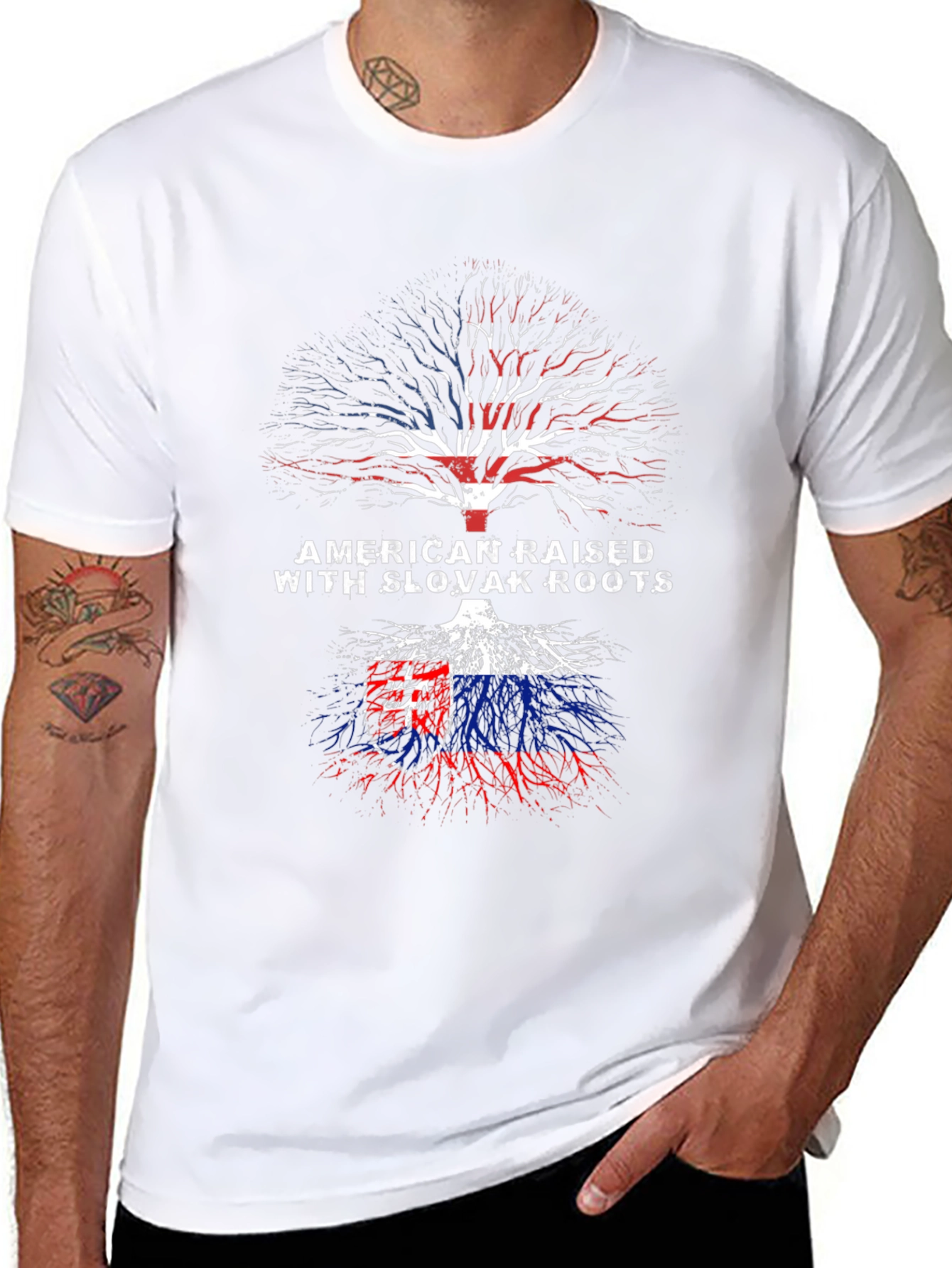 American Raised Slovak Roots T-Shirt