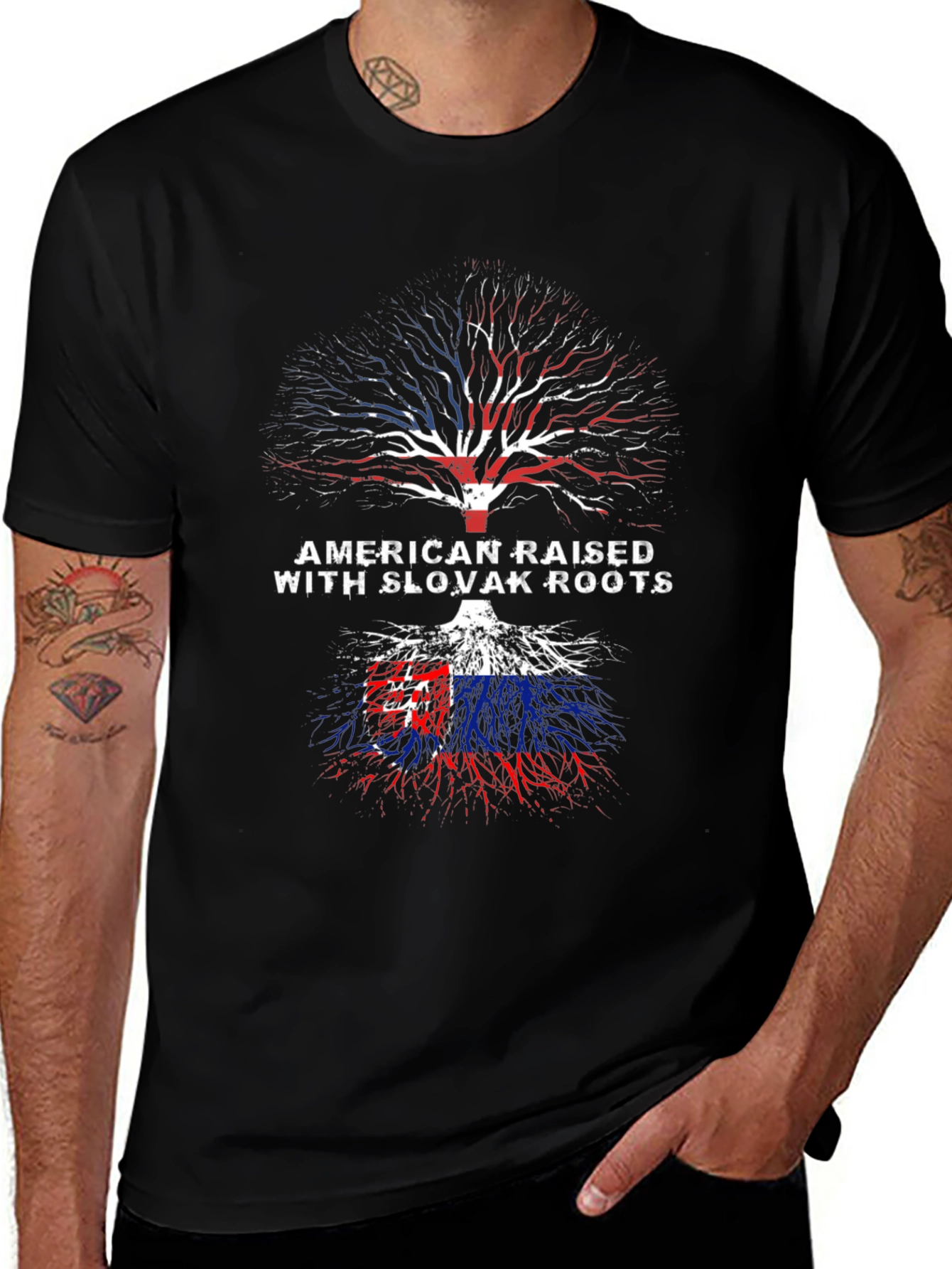 American Raised Slovak Roots T-Shirt