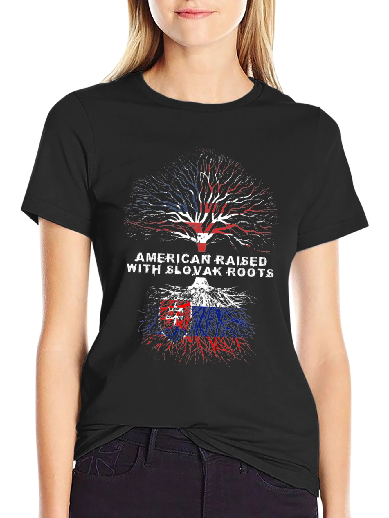 American Raised Slovak Roots T-Shirt