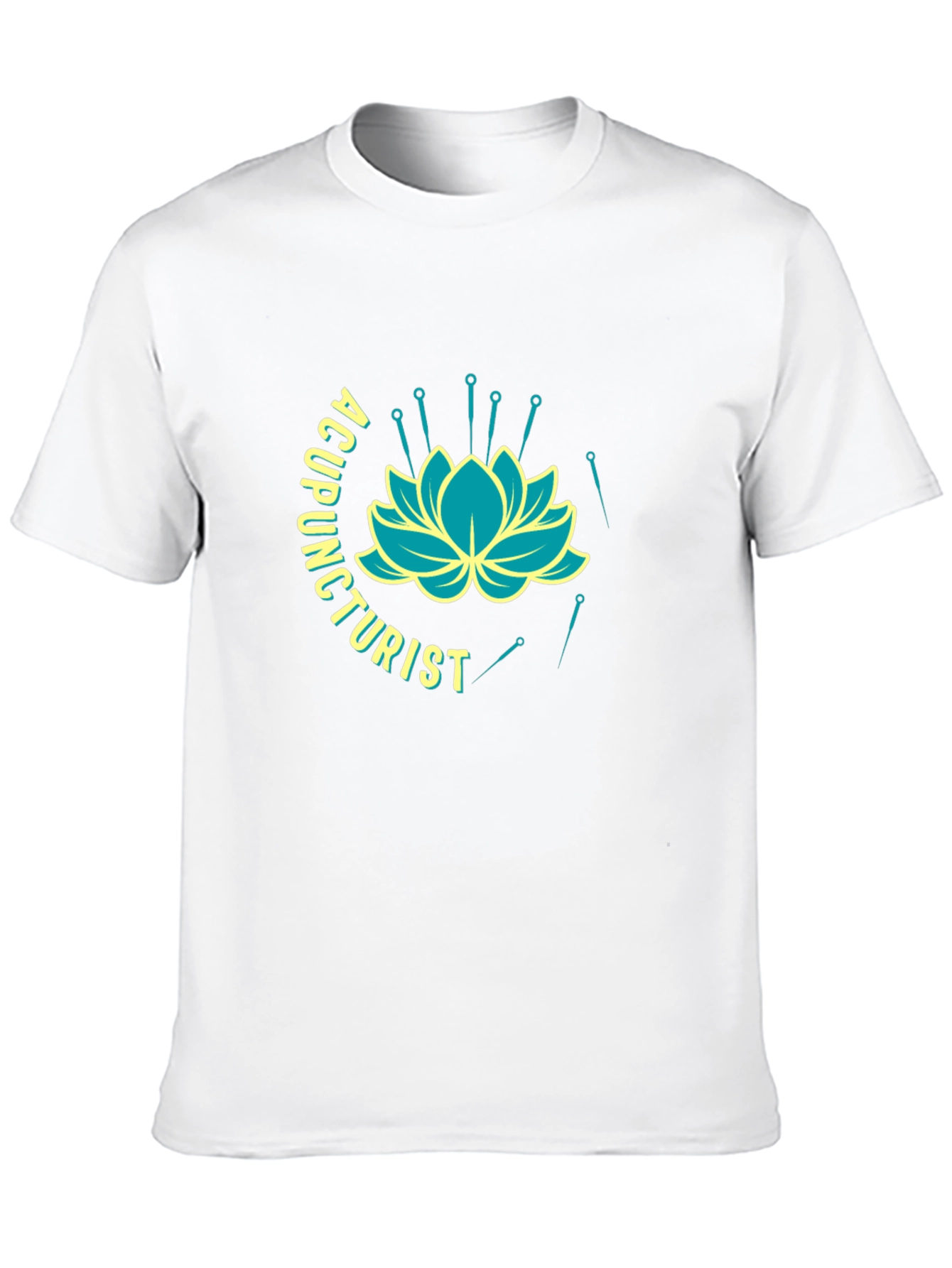 Acupuncturist Lotus Flower Black T-Shirt