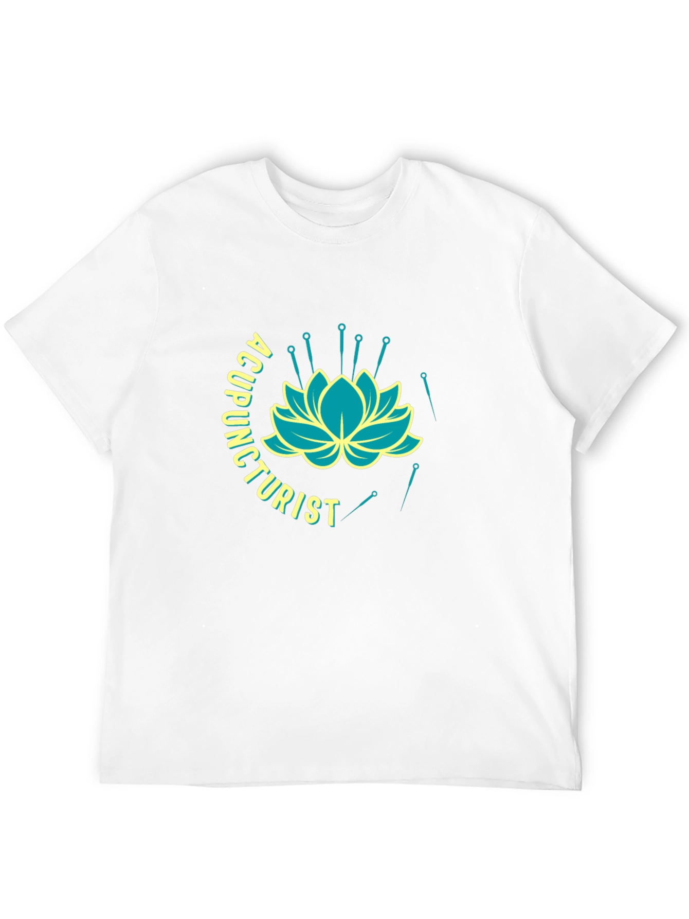 Acupuncturist Lotus Flower Black T-Shirt