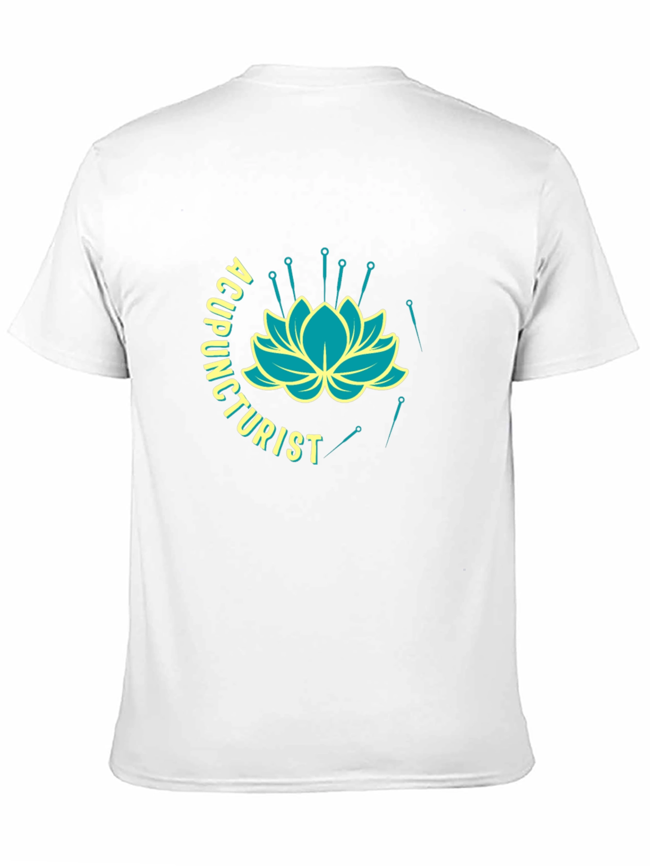 Acupuncturist Lotus Flower Black T-Shirt